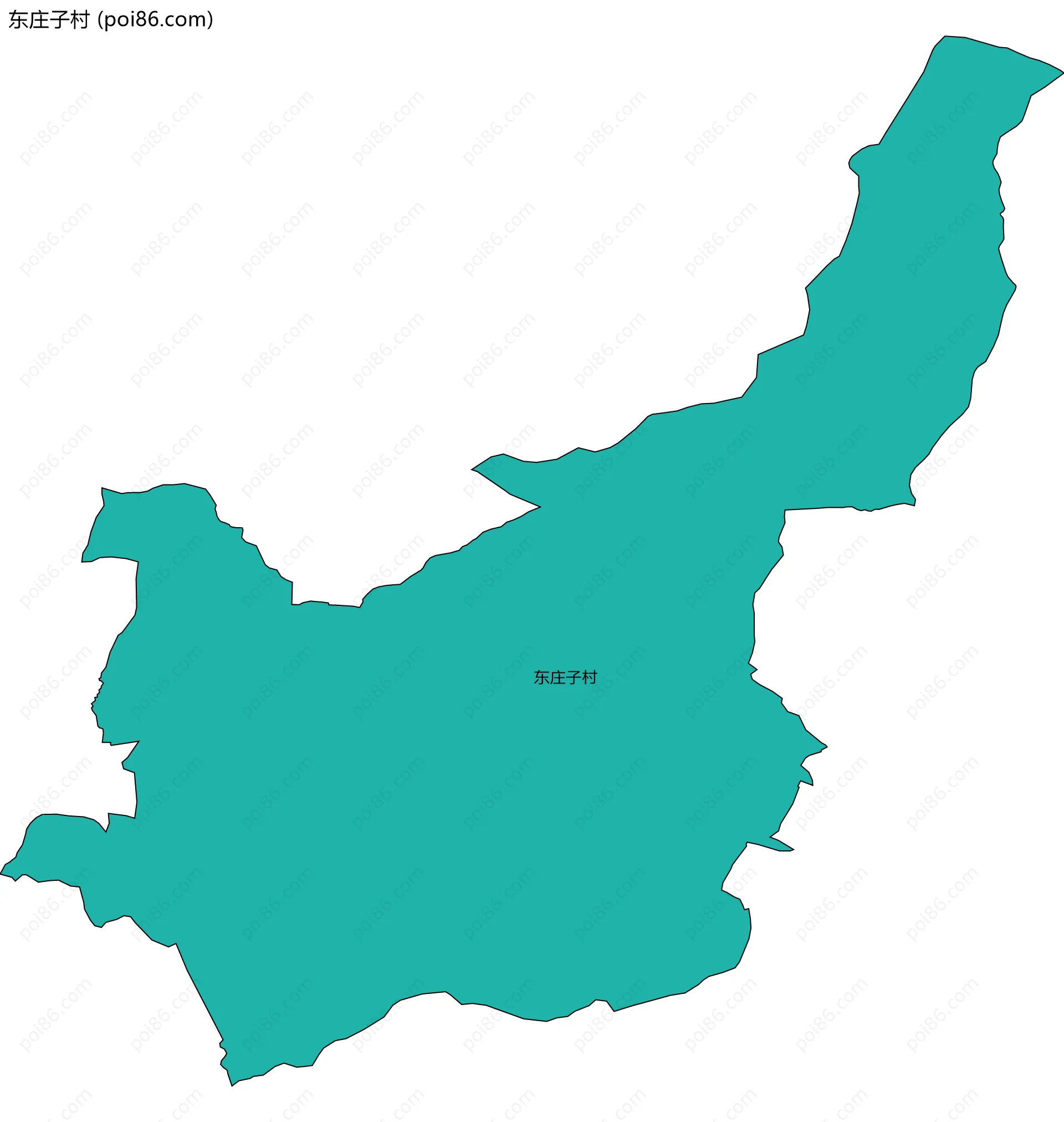 东庄子村边界地图