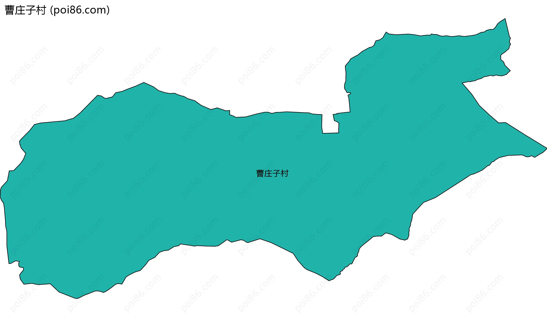 曹庄子村边界地图