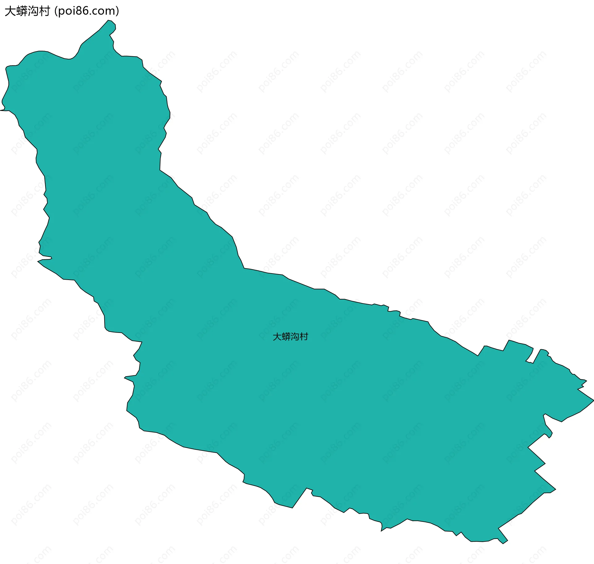 大蟒沟村边界地图