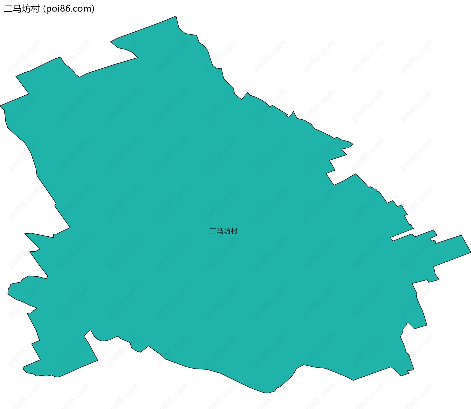 二马坊村边界地图