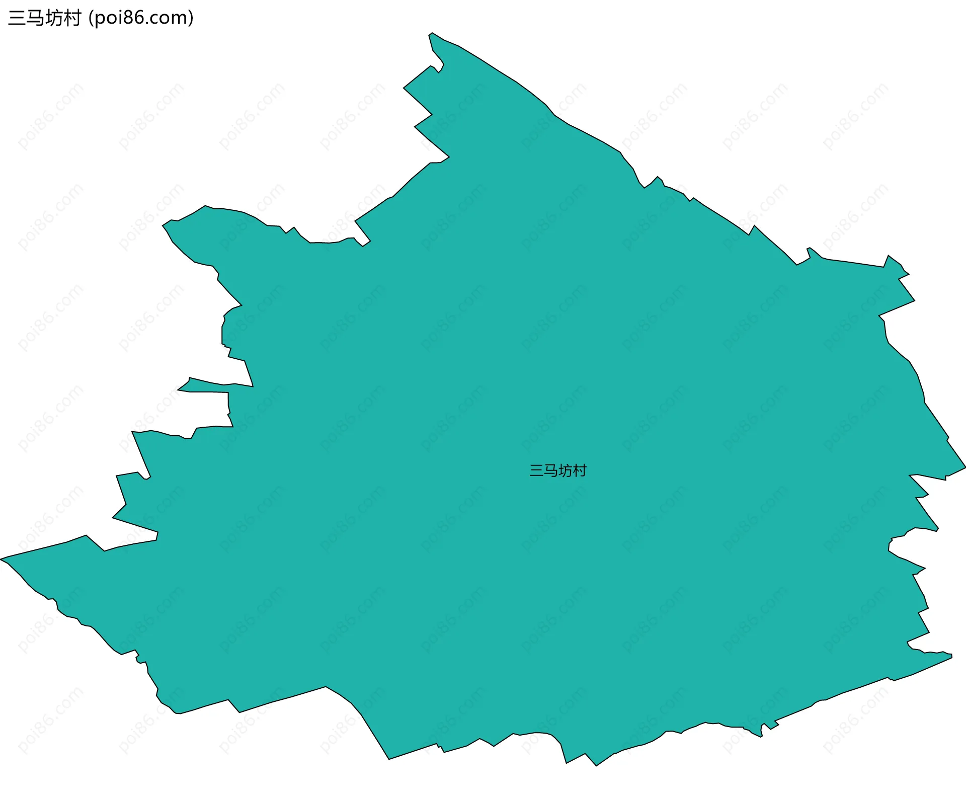 三马坊村边界地图