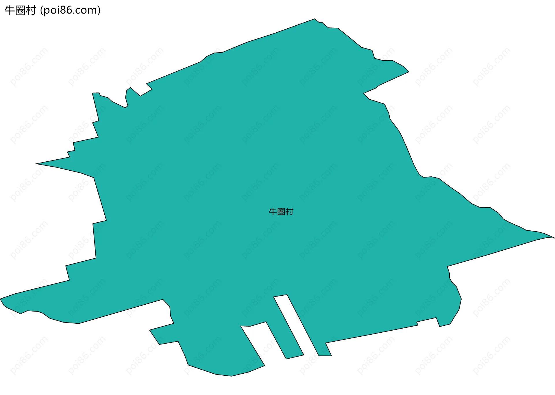 牛圈村边界地图