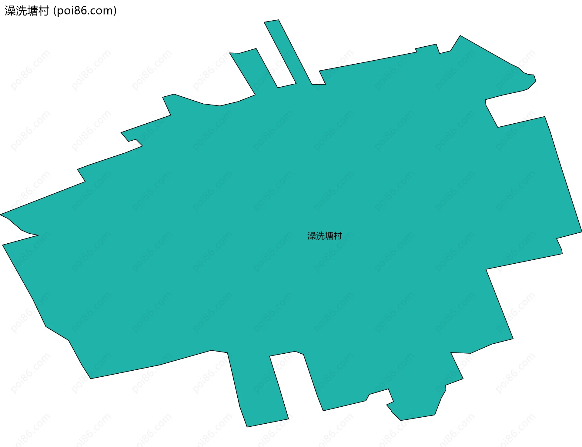 澡洗塘村边界地图