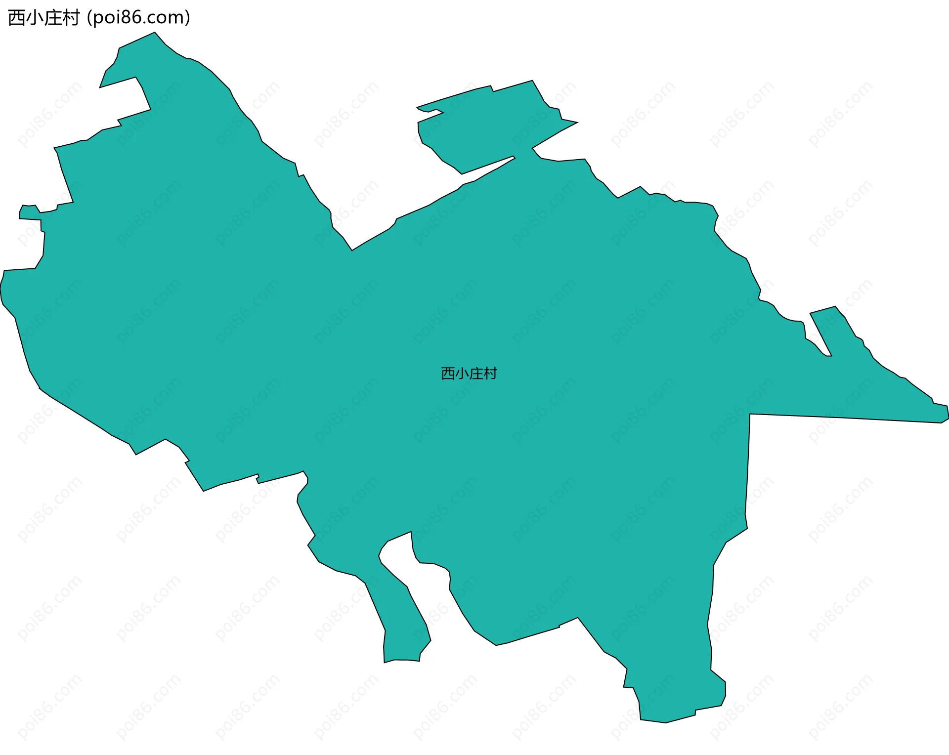 西小庄村边界地图