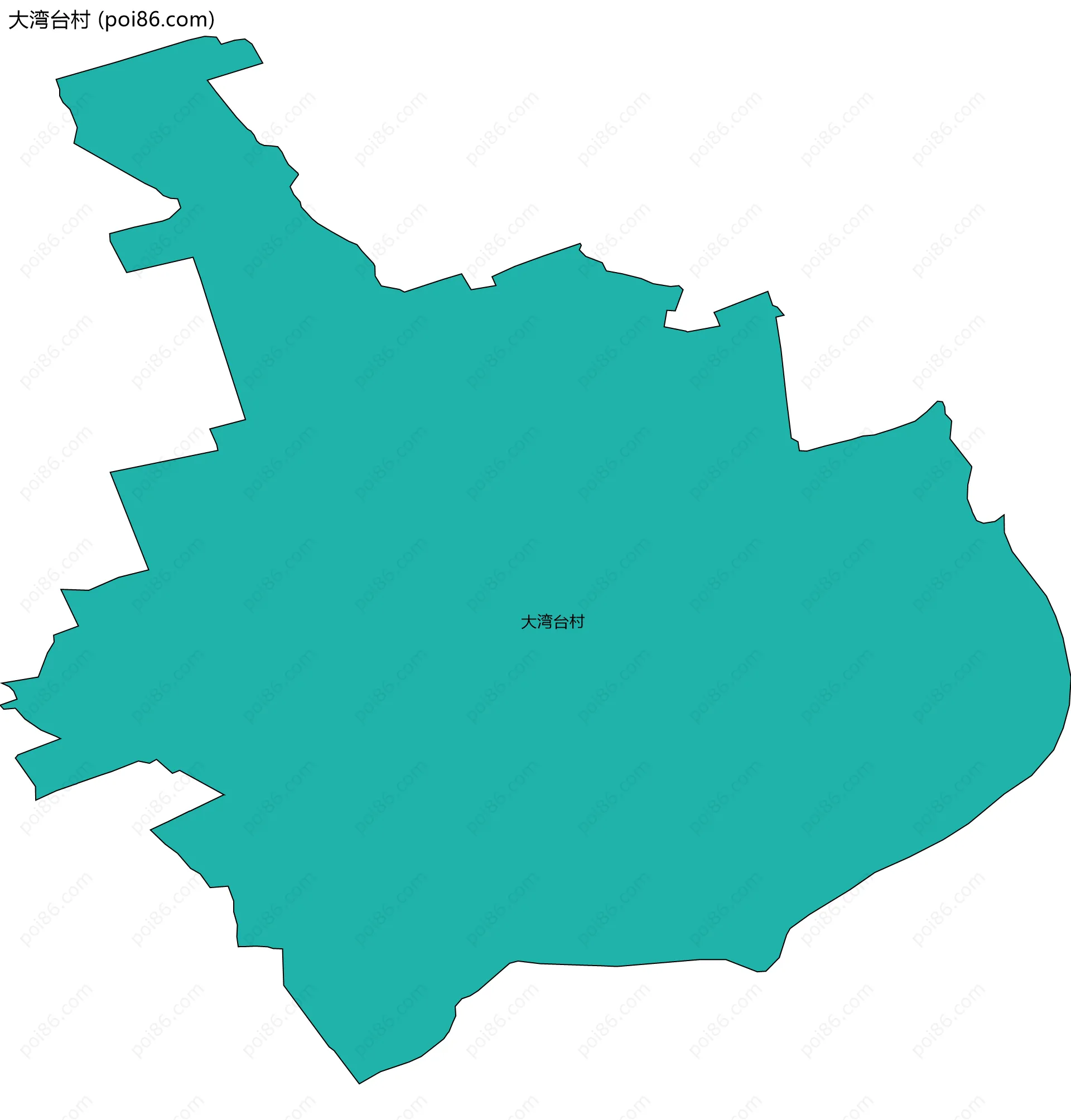 大湾台村边界地图
