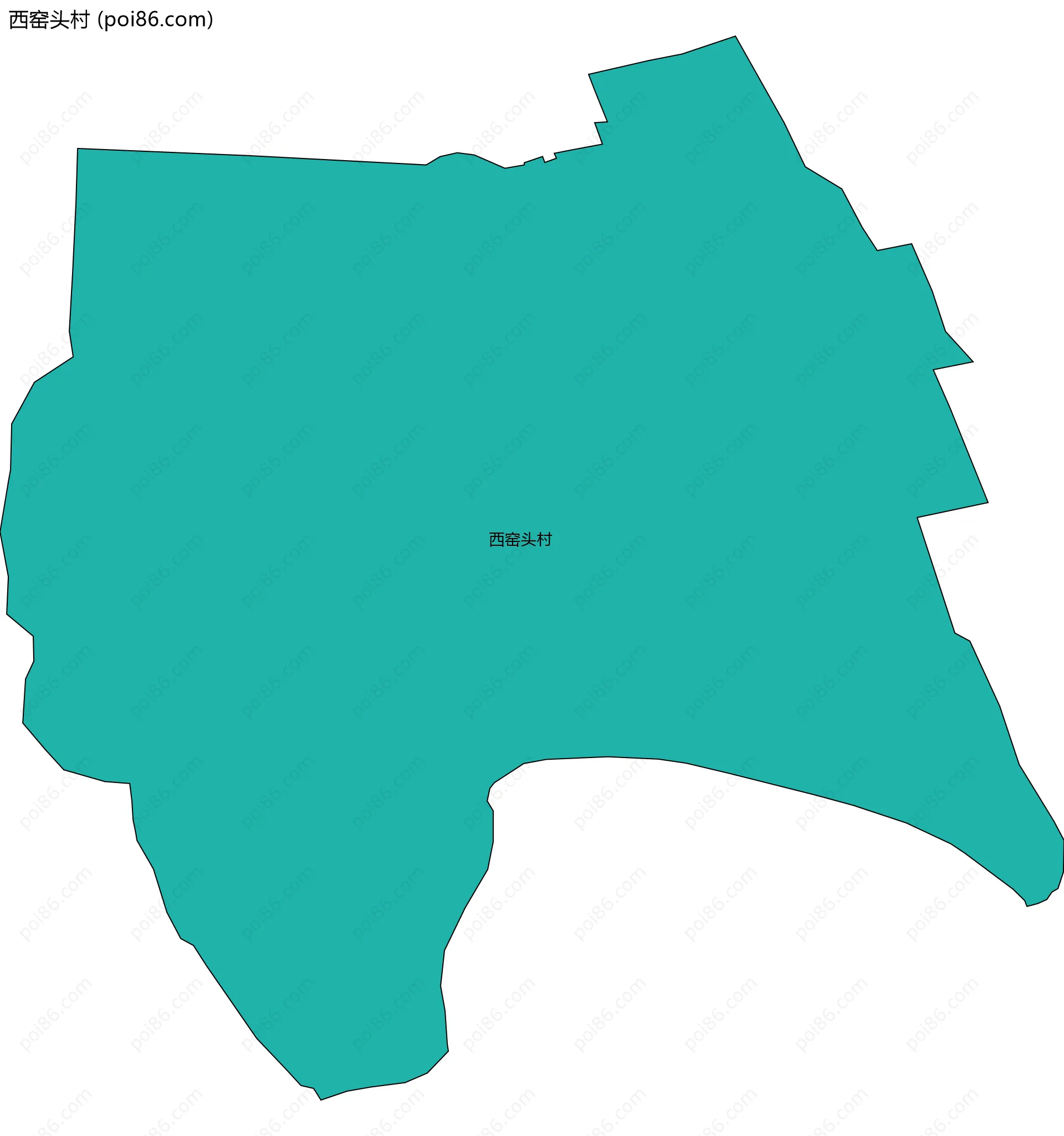 西窑头村边界地图