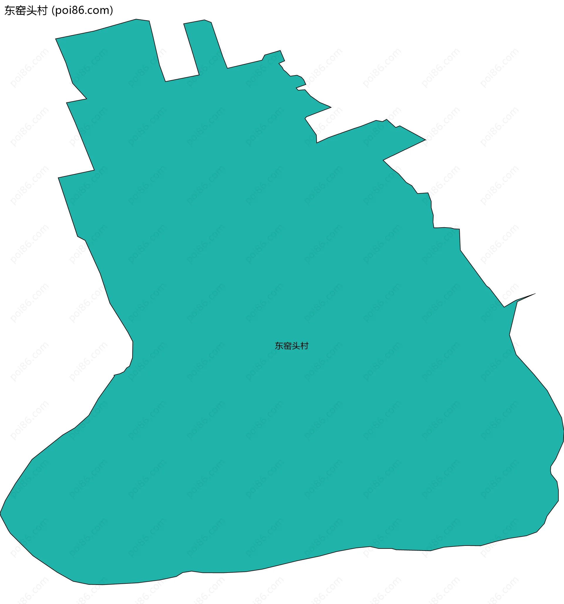 东窑头村边界地图