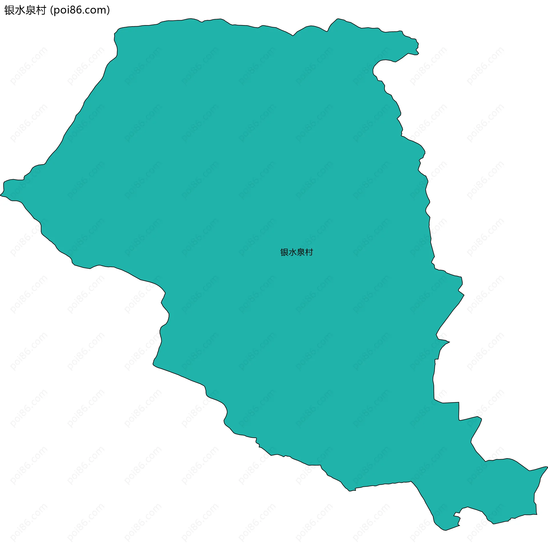 银水泉村边界地图