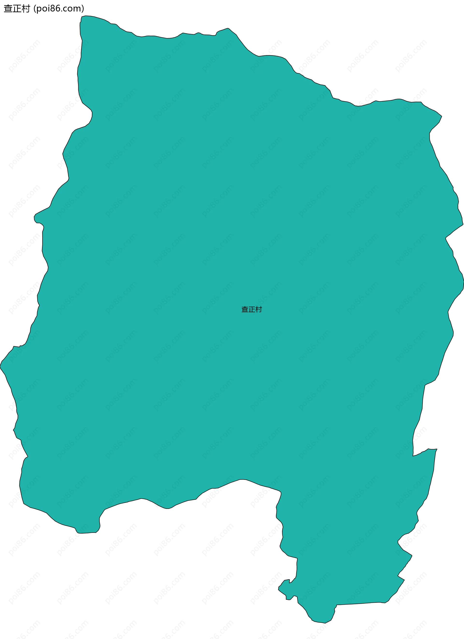 查正村边界地图