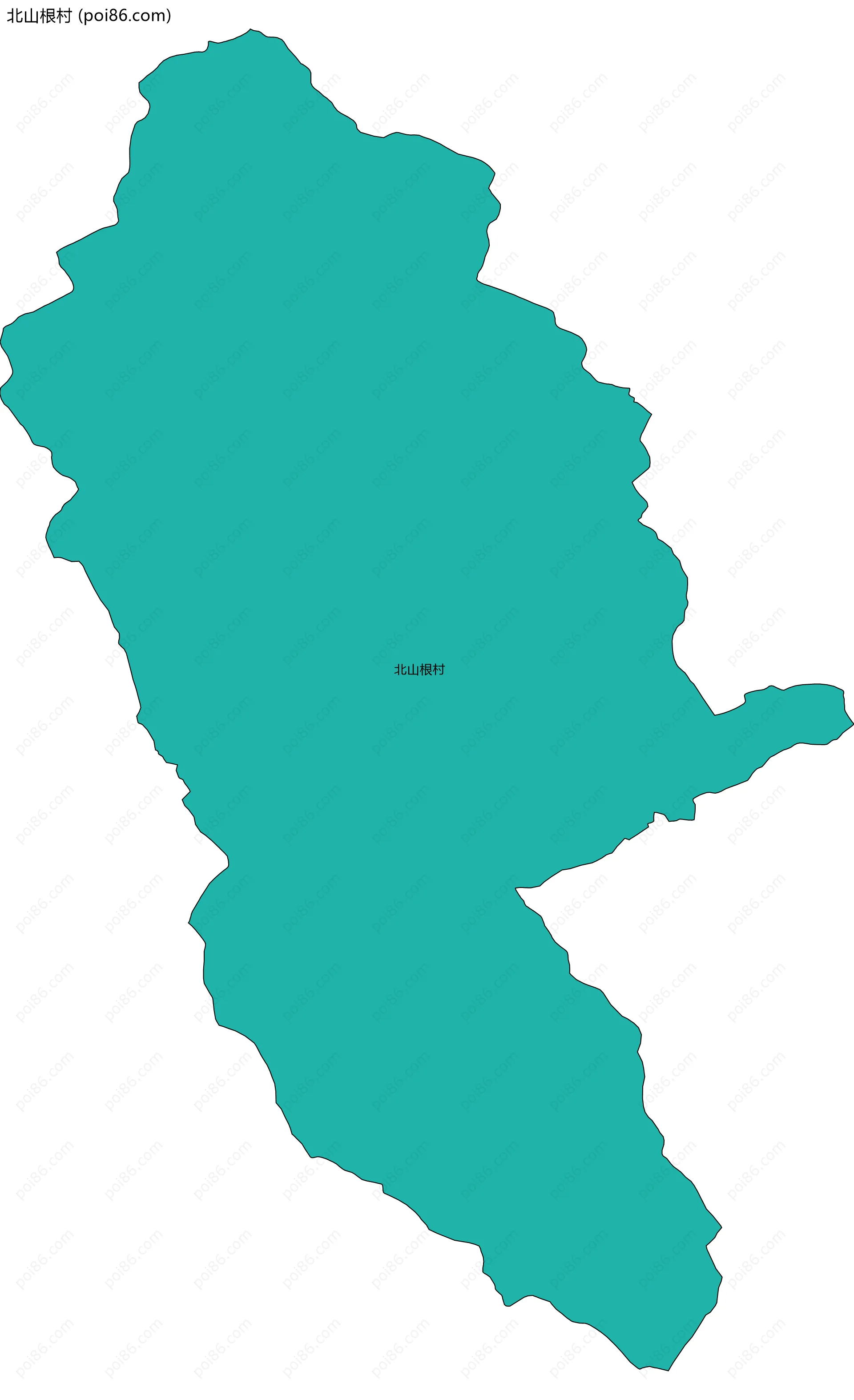 北山根村边界地图