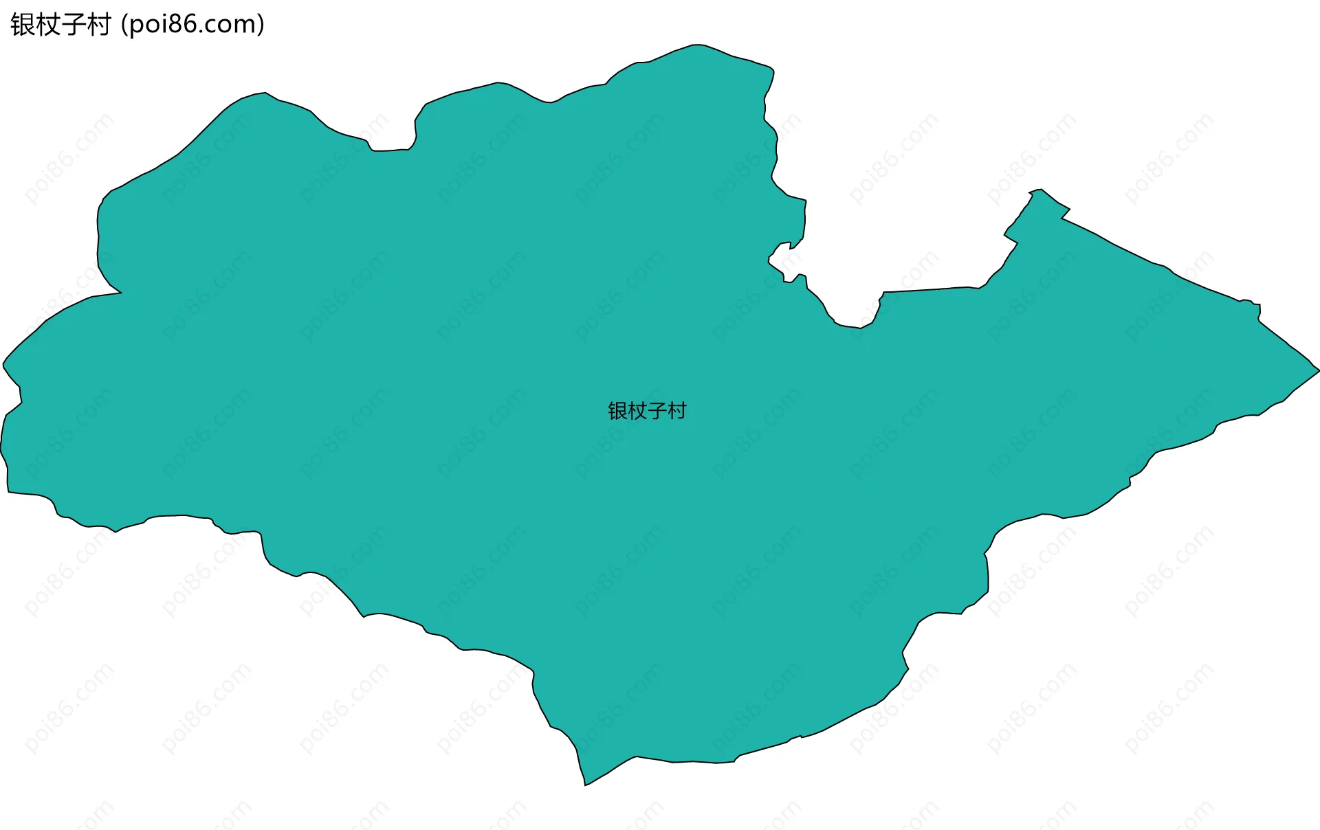 银杖子村边界地图