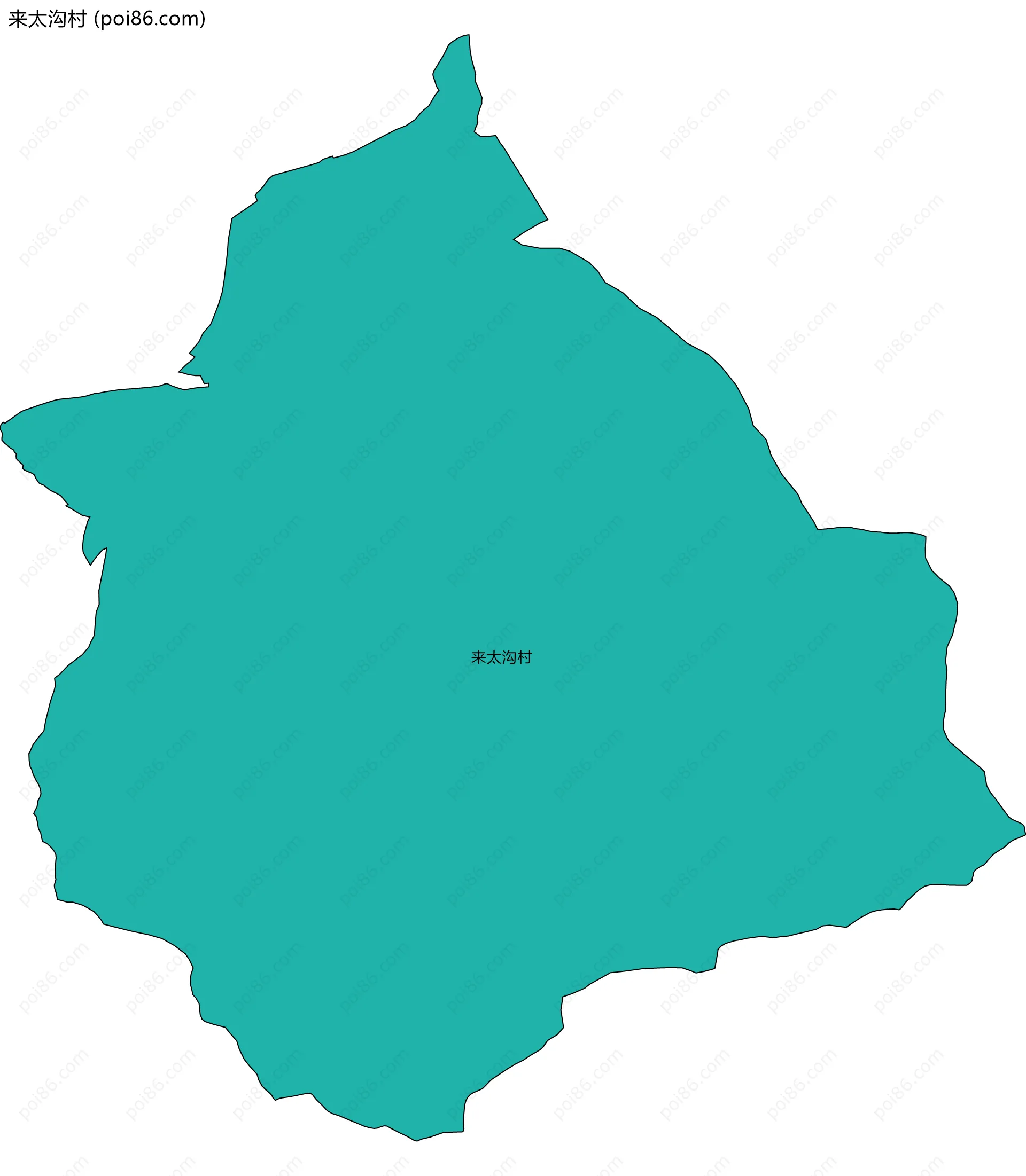 来太沟村边界地图