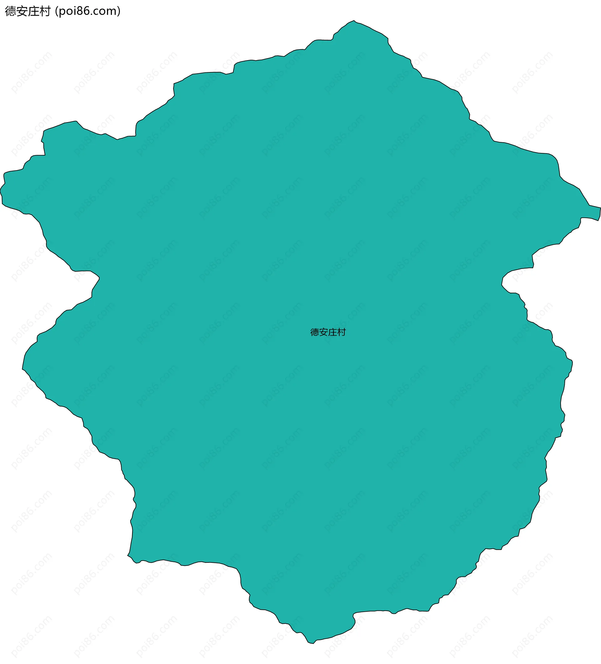德安庄村边界地图