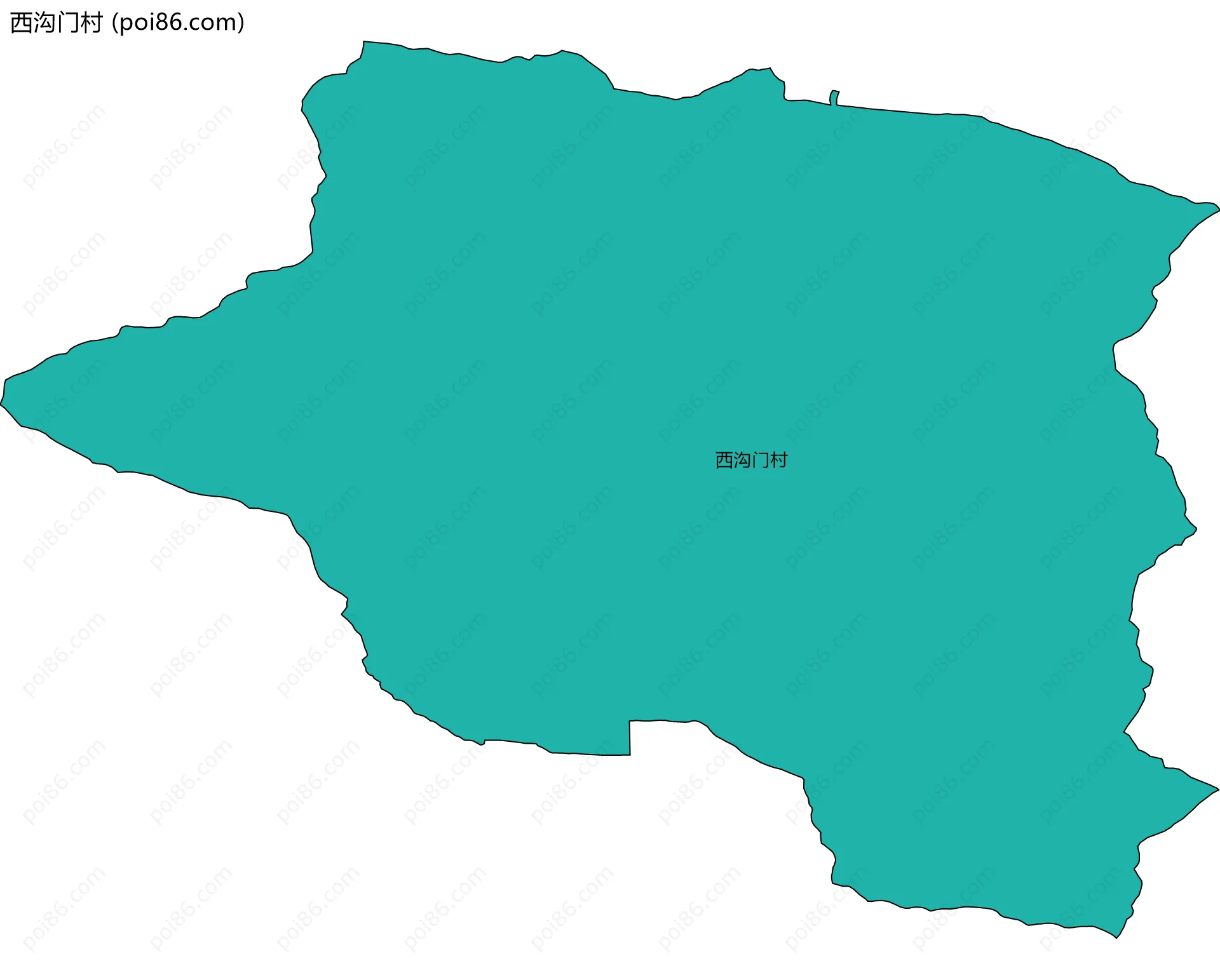 西沟门村边界地图