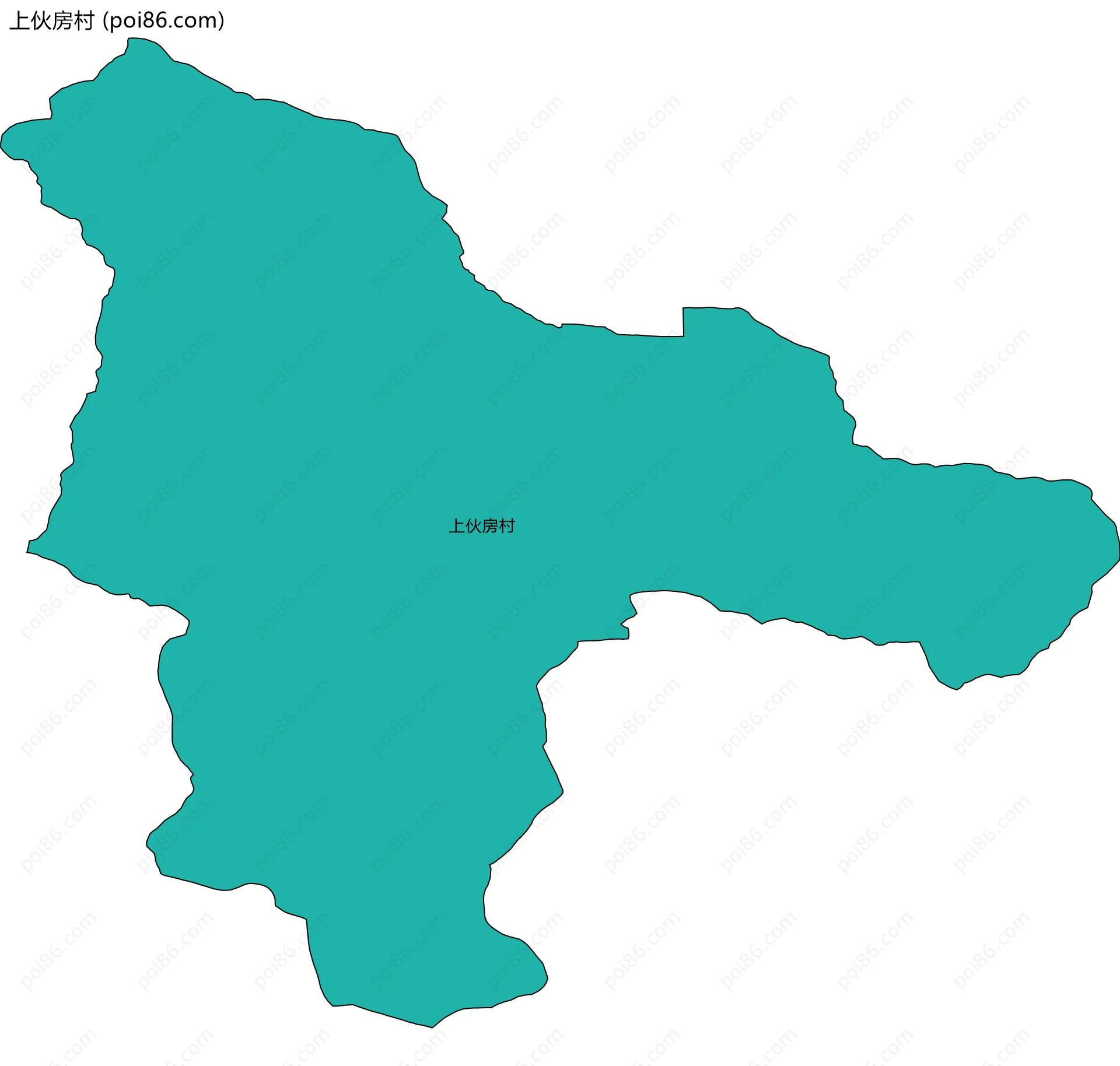 上伙房村边界地图