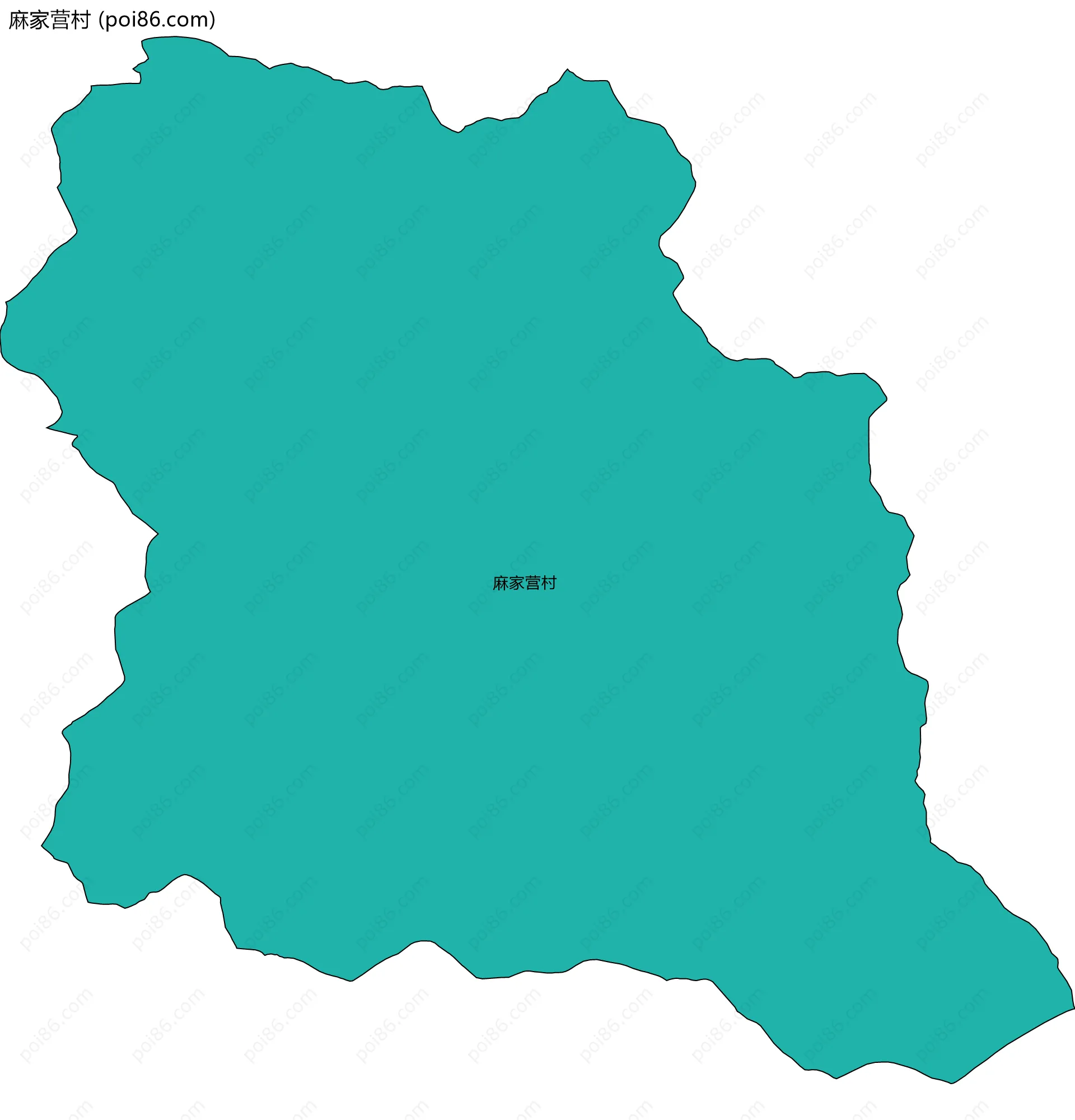 麻家营村边界地图