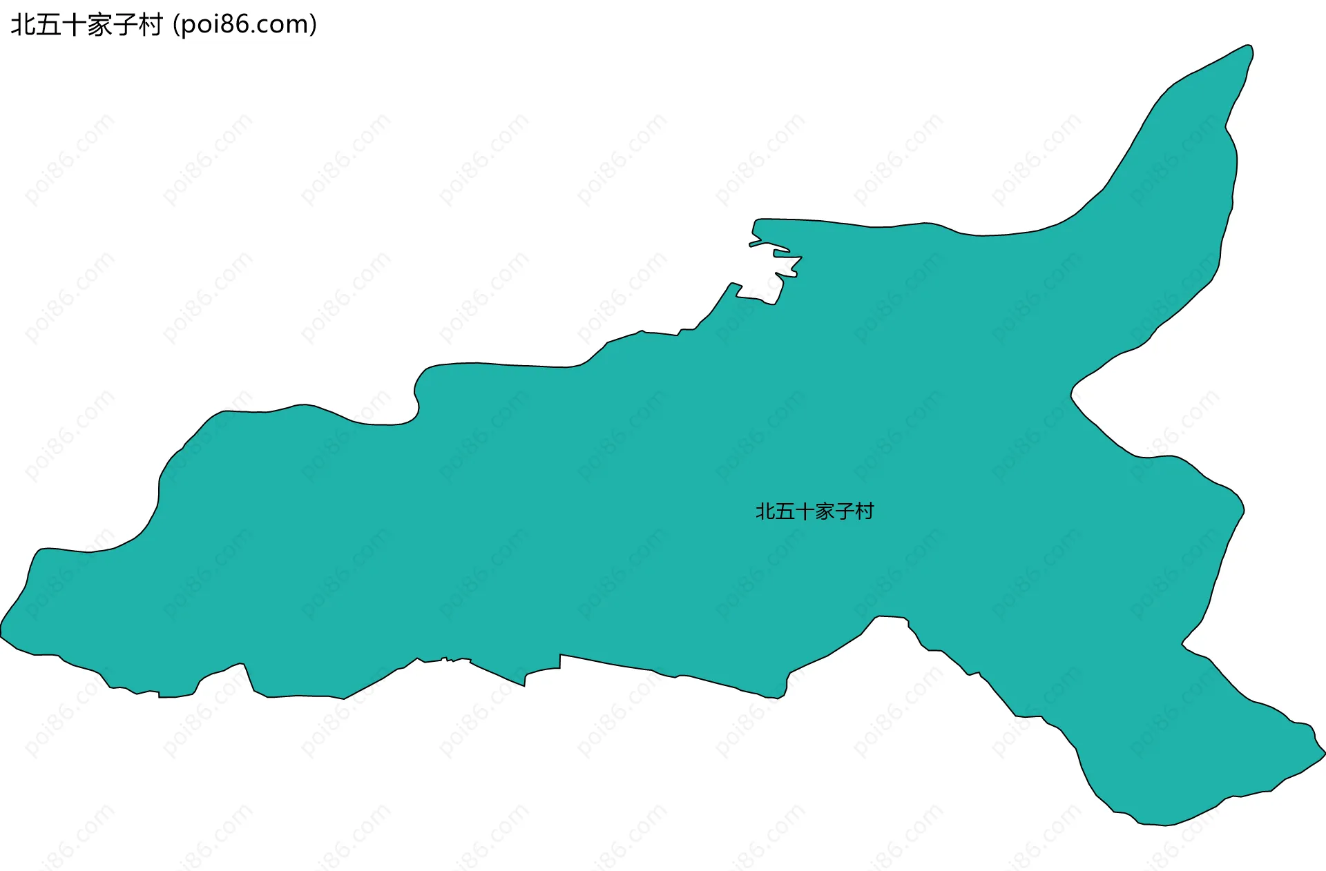 北五十家子村边界地图