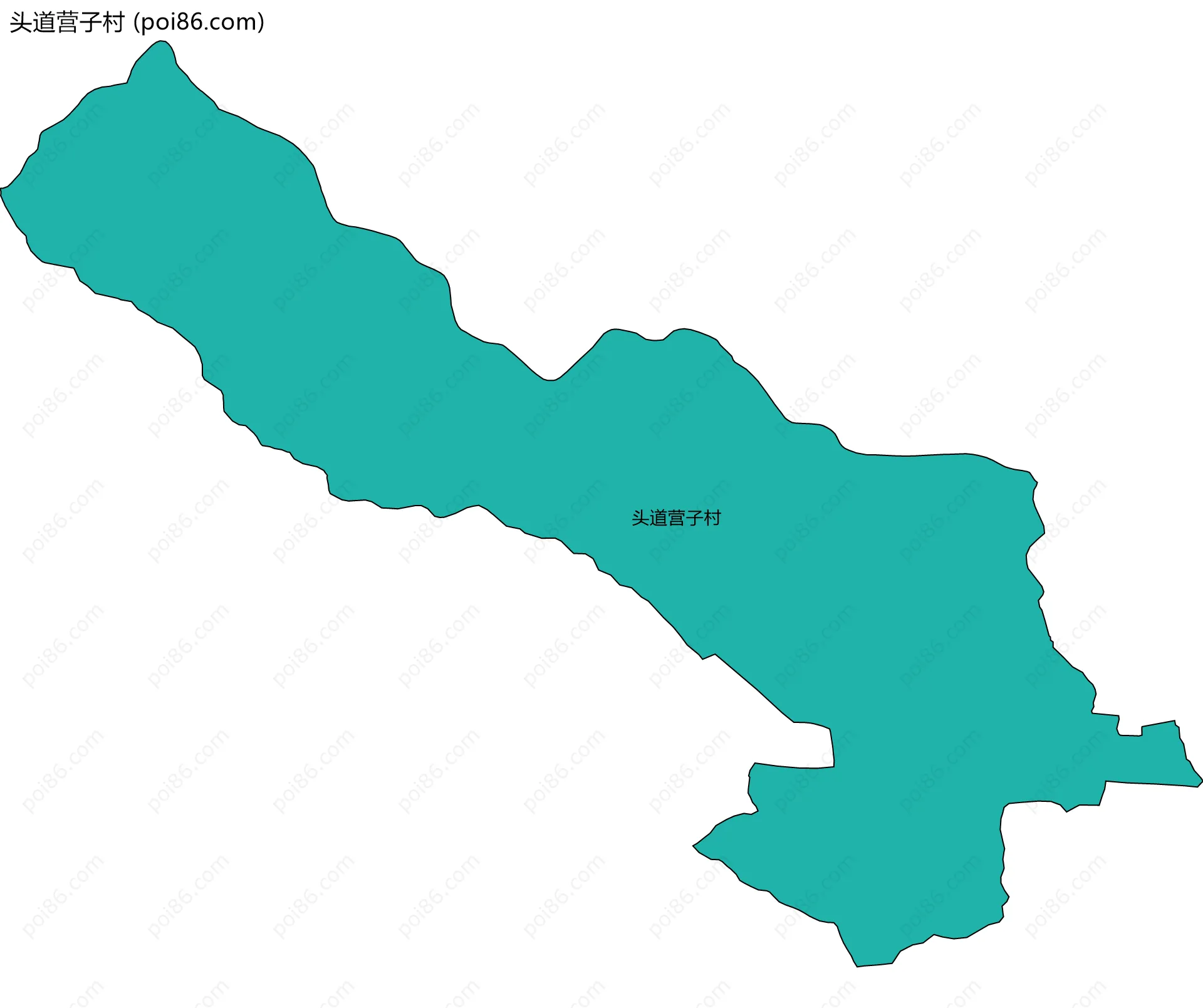 头道营子村边界地图