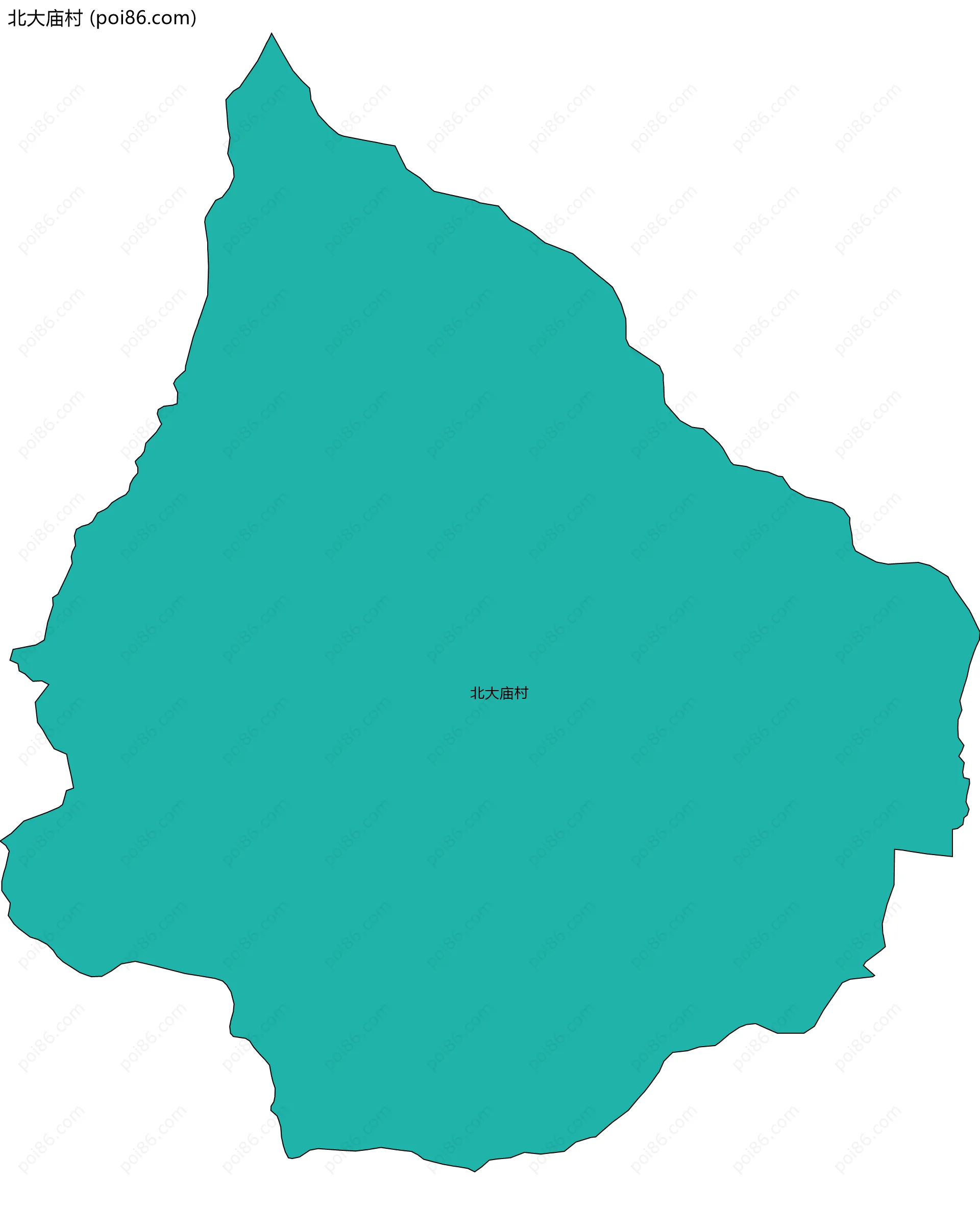 北大庙村边界地图