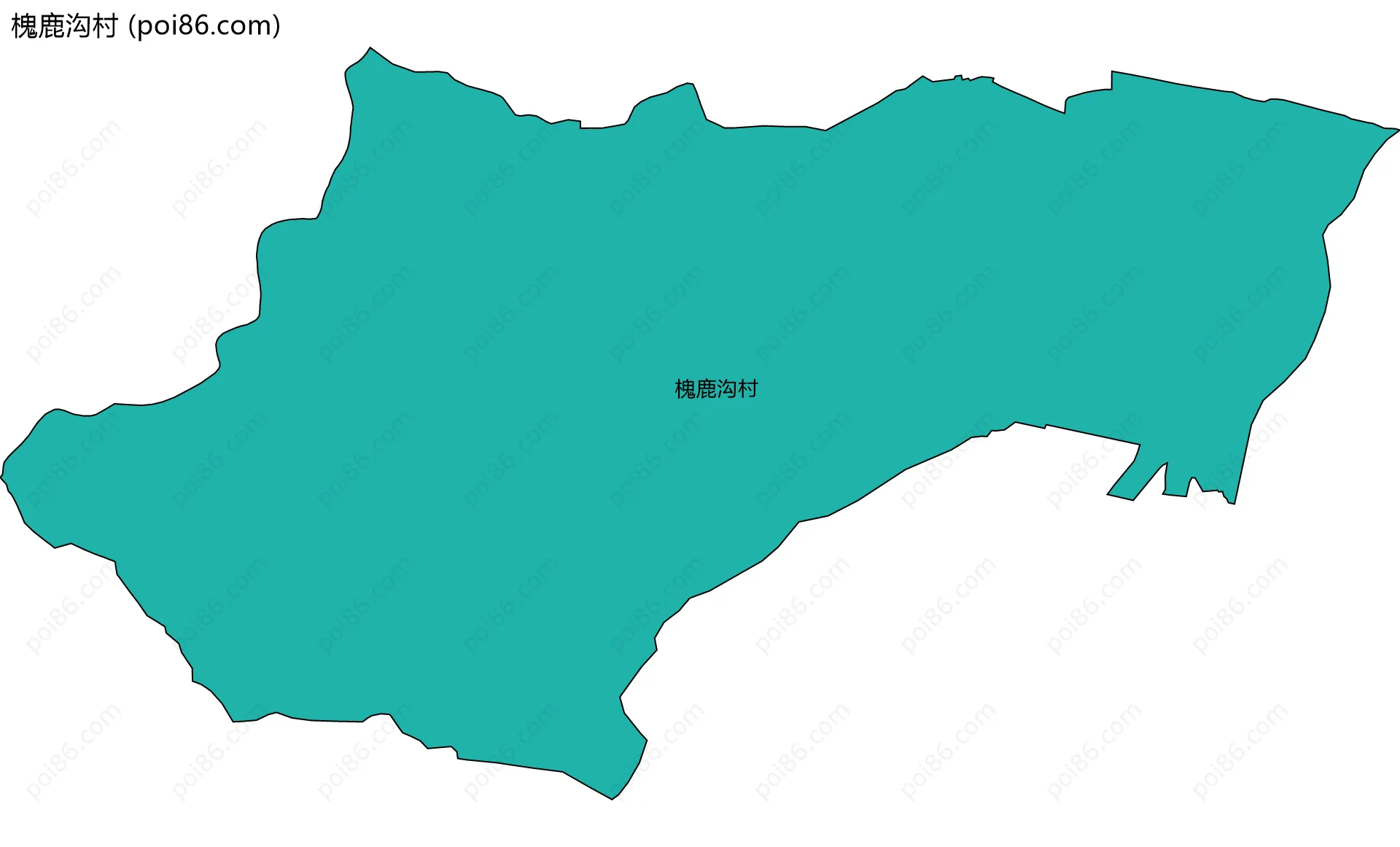 槐鹿沟村边界地图