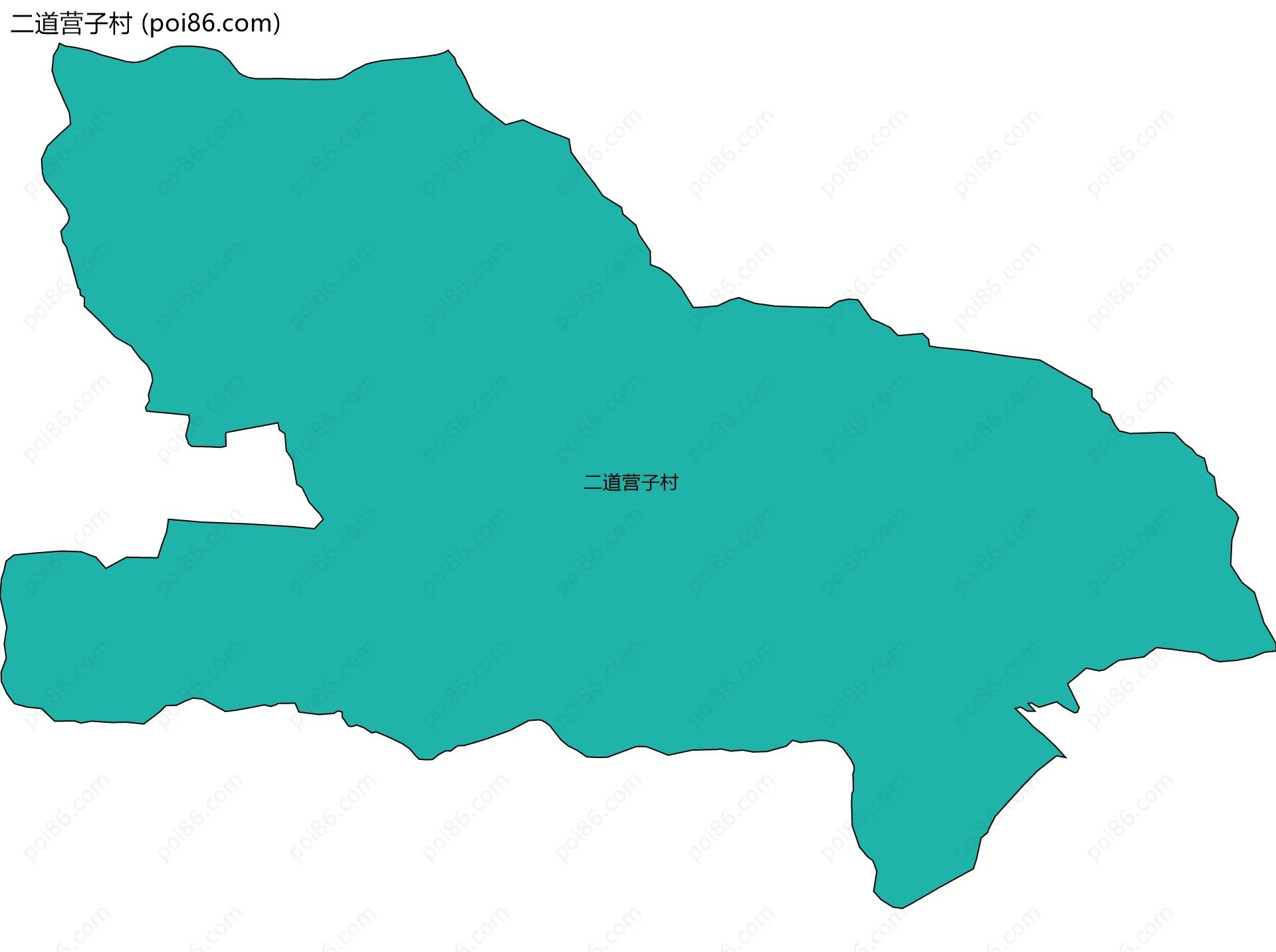 二道营子村边界地图