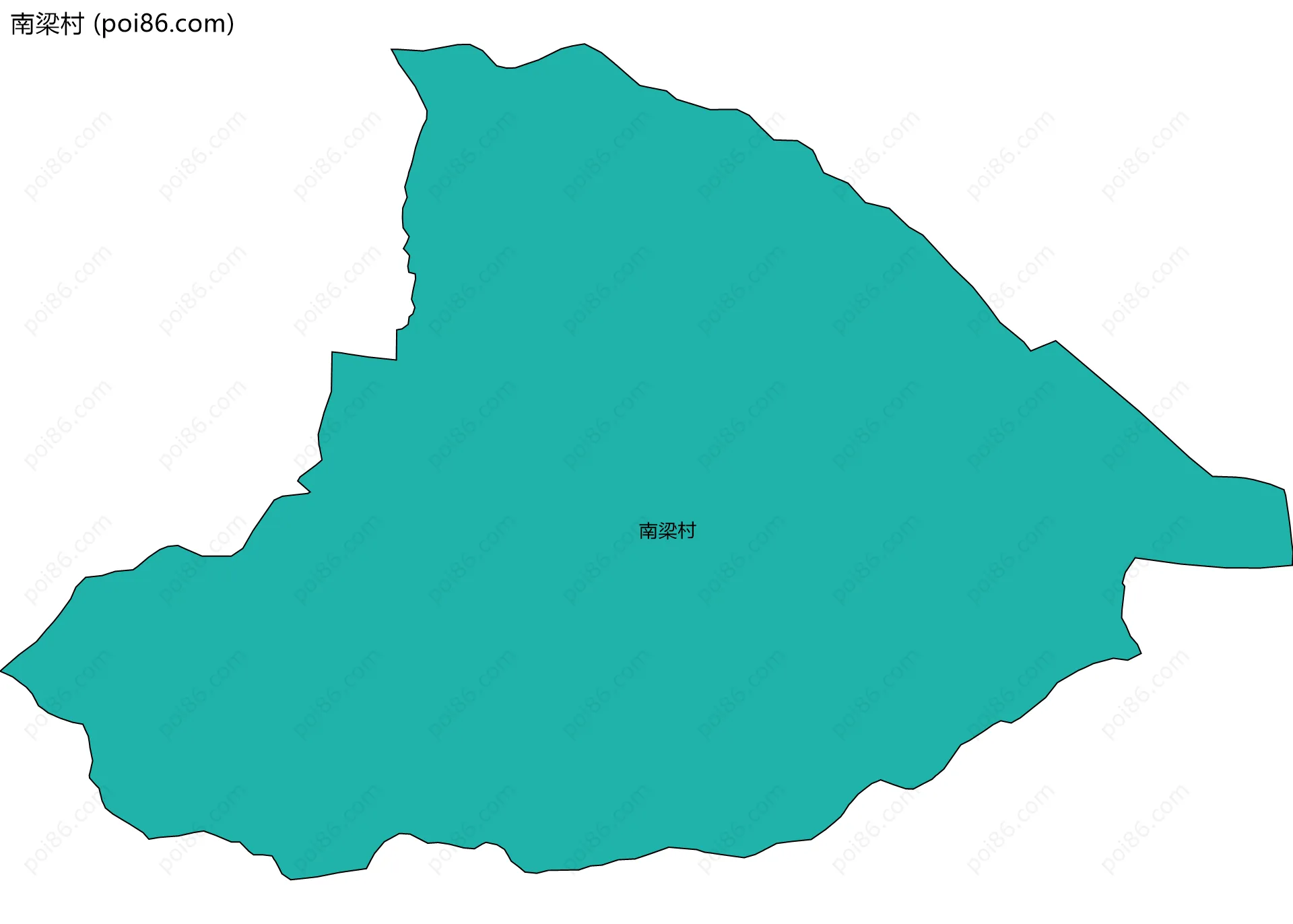 南梁村边界地图