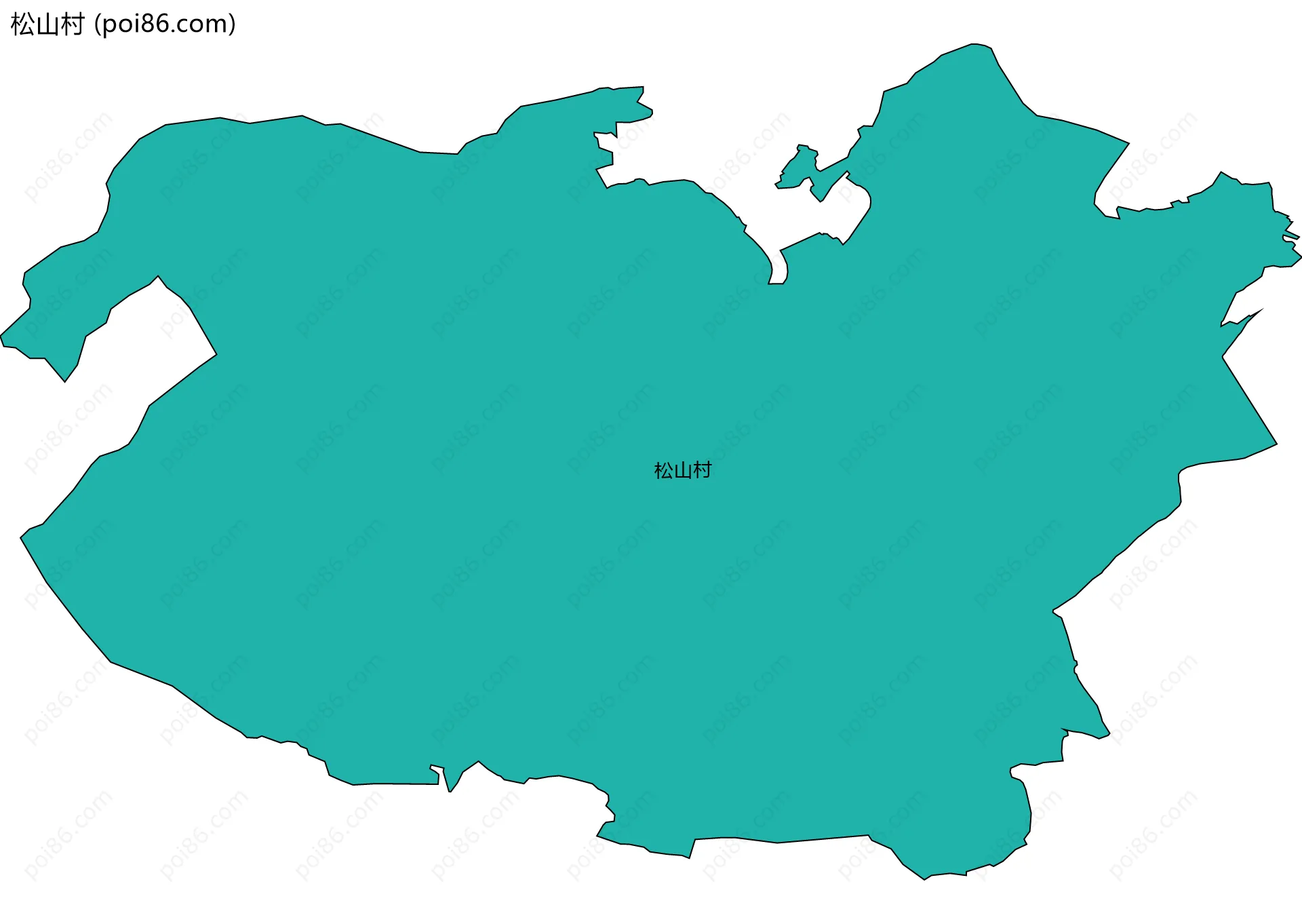 松山村边界地图