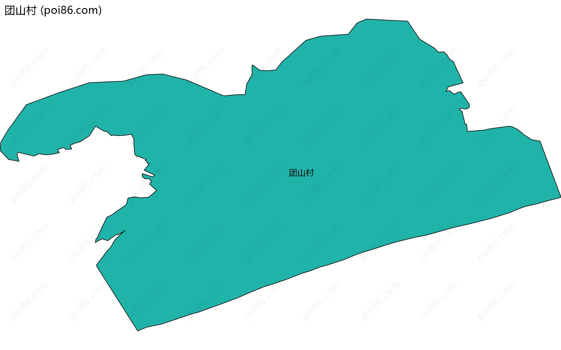 团山村边界地图