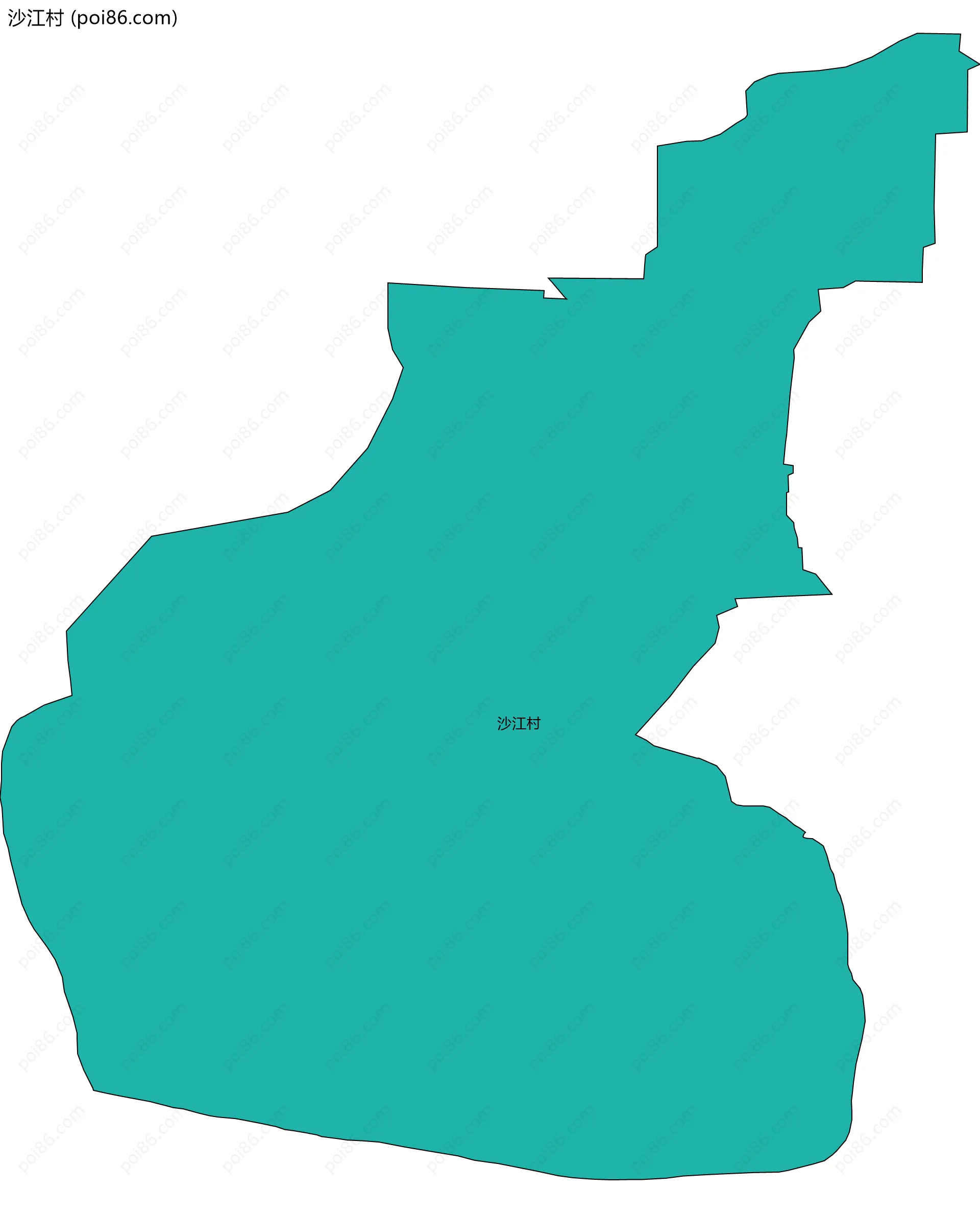 沙江村边界地图