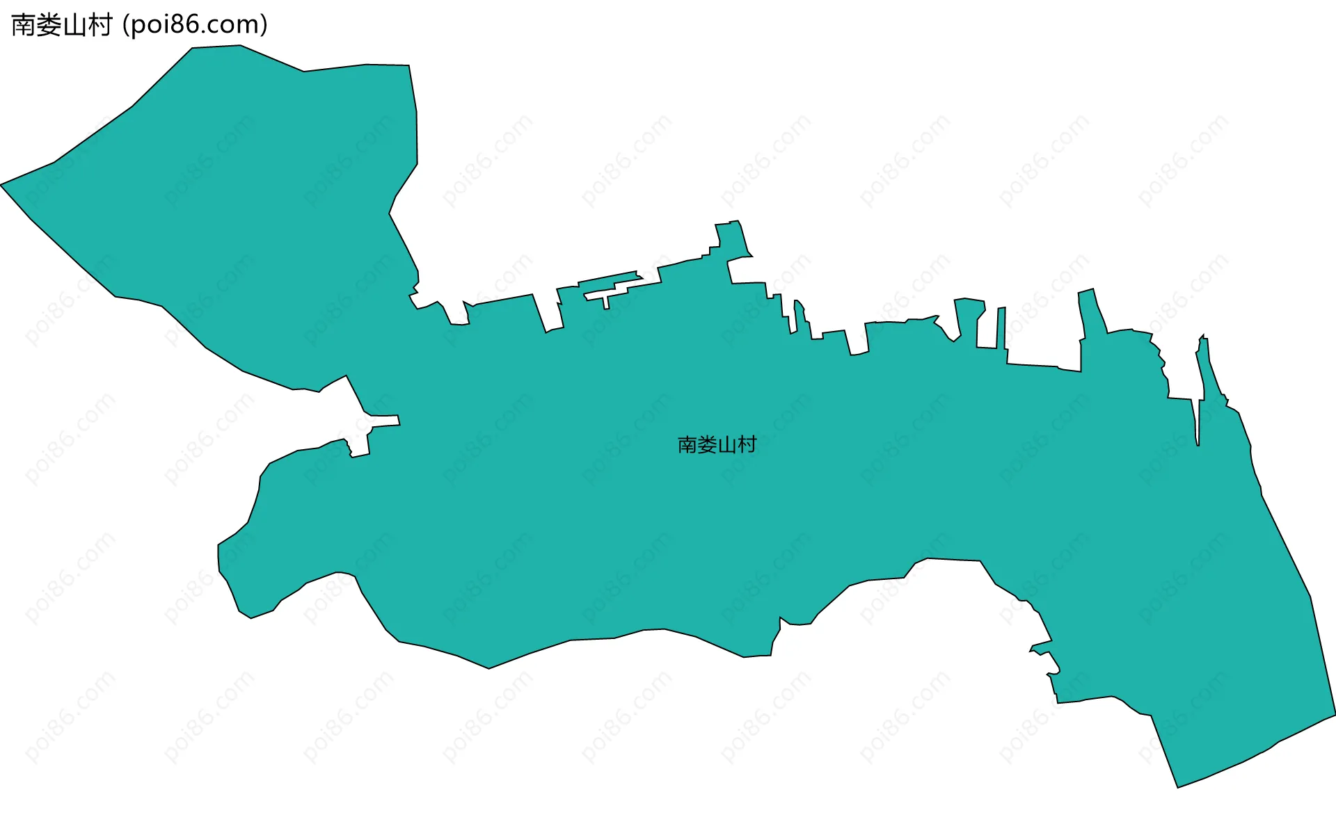 南娄山村边界地图