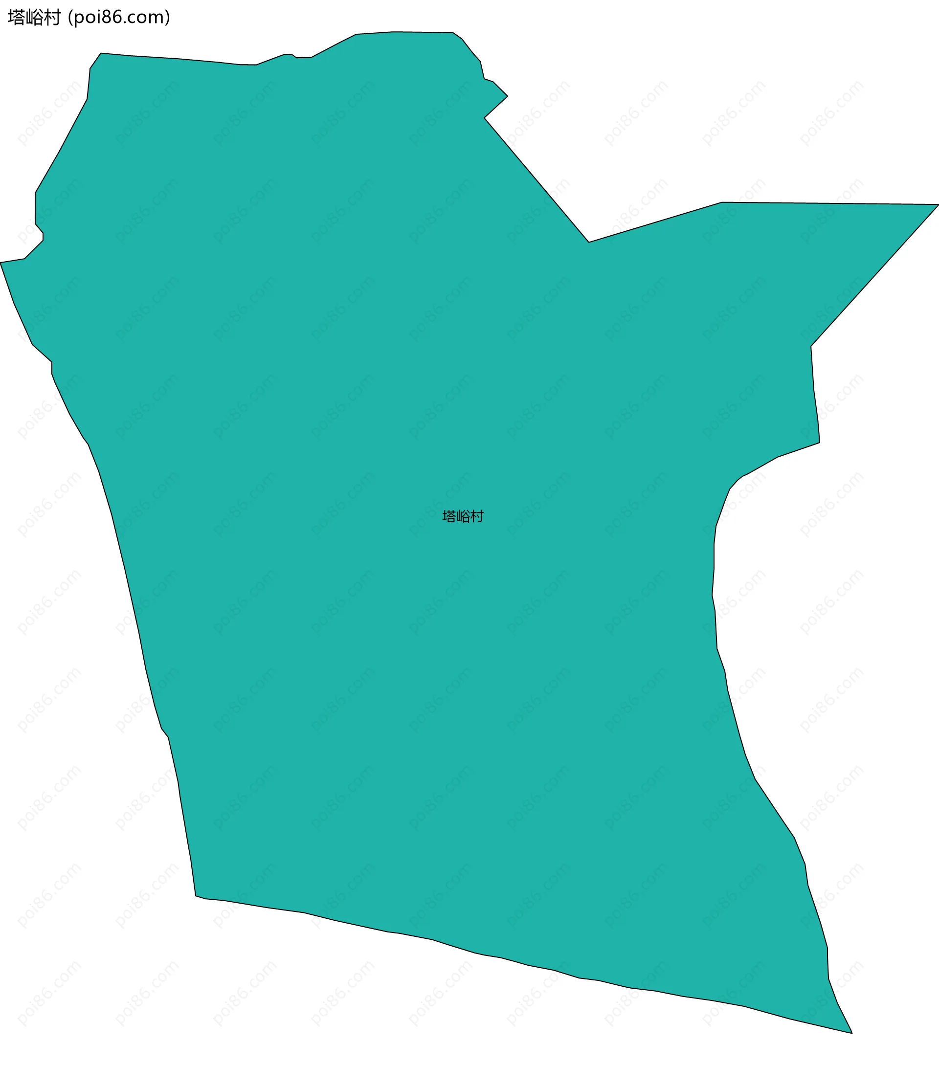 塔峪村边界地图