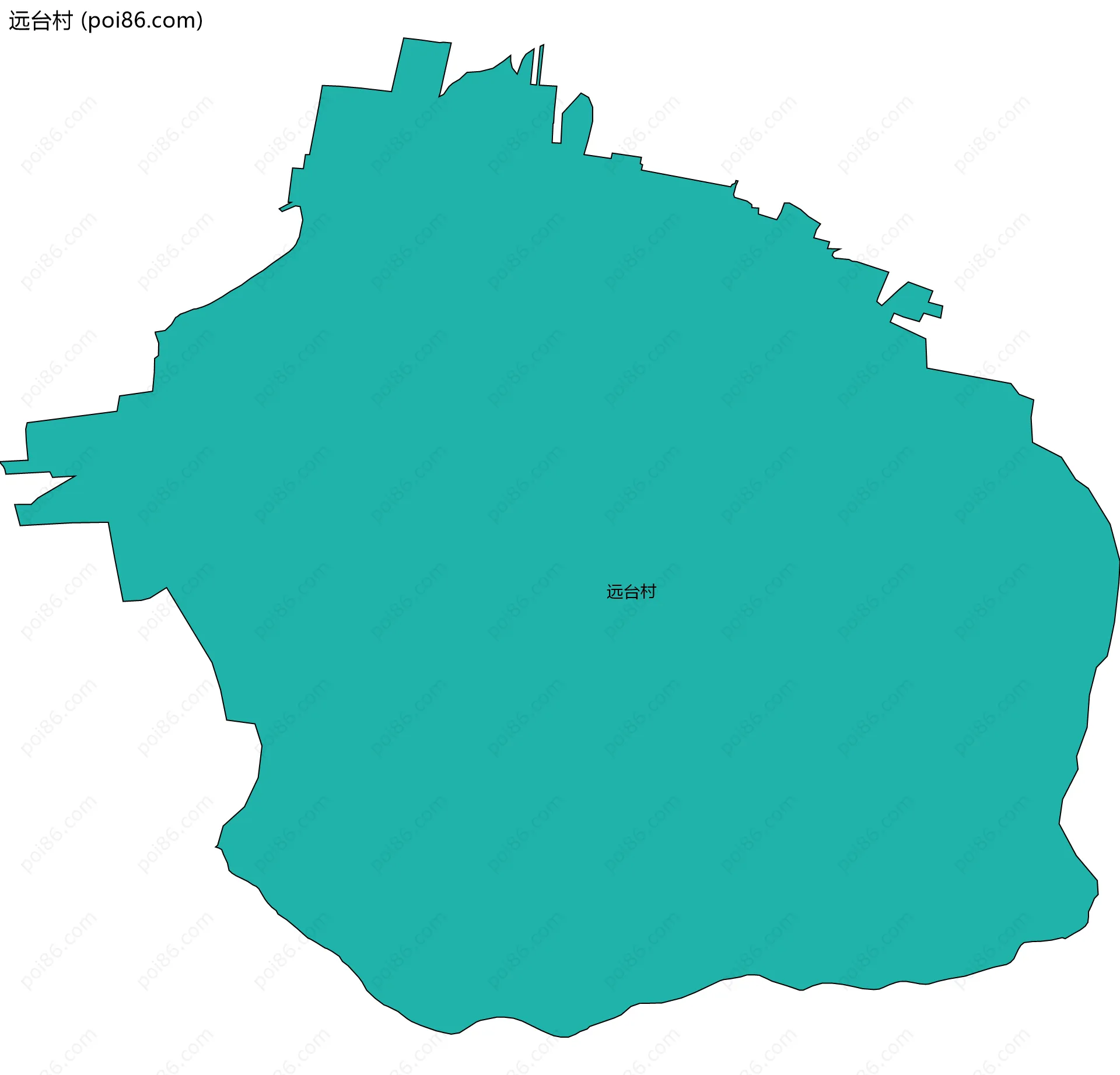 远台村边界地图