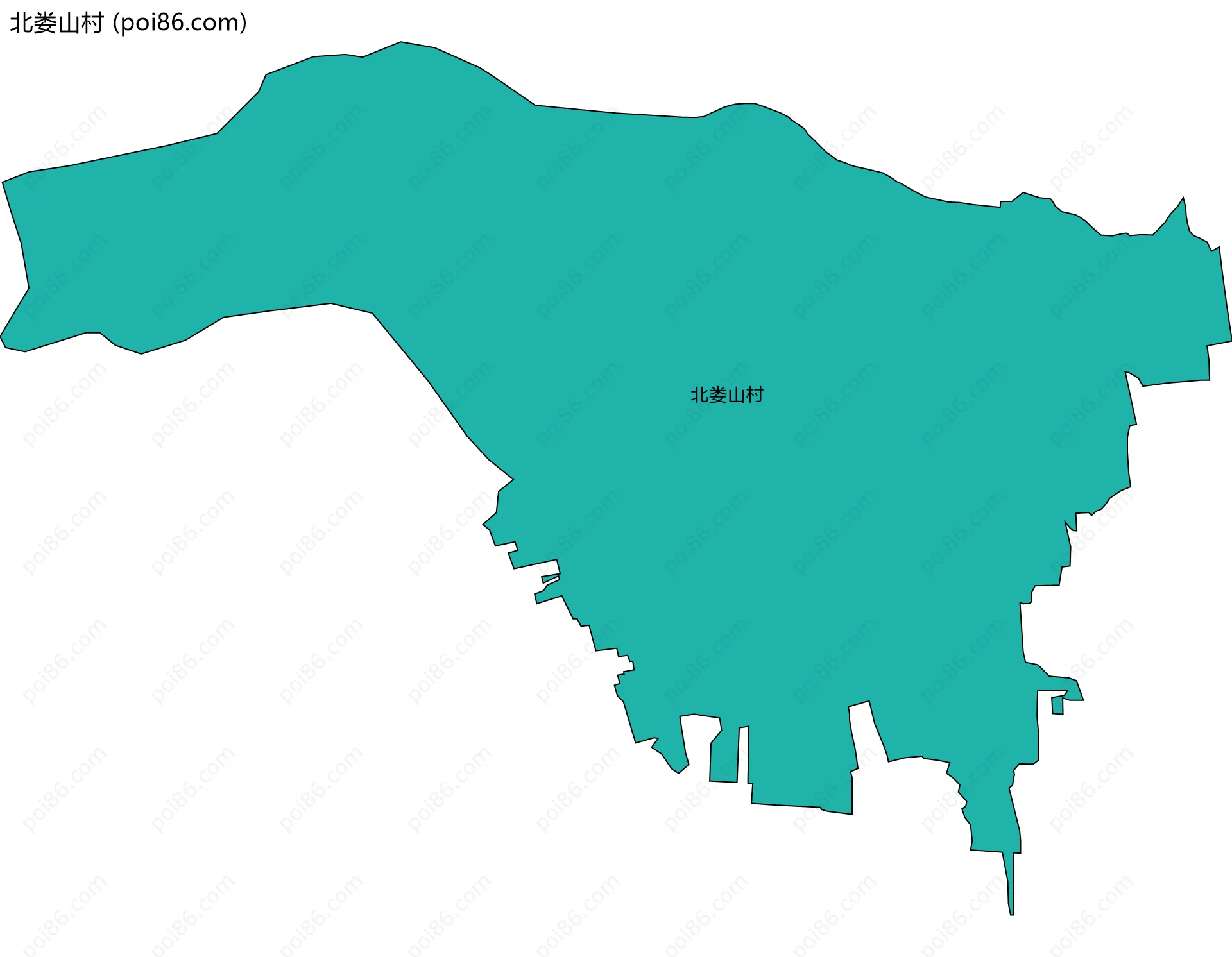 北娄山村边界地图