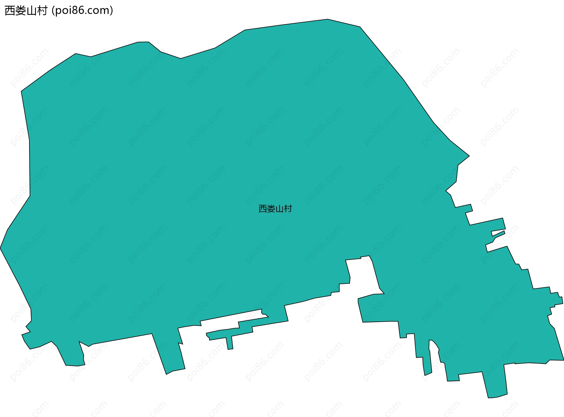 西娄山村边界地图