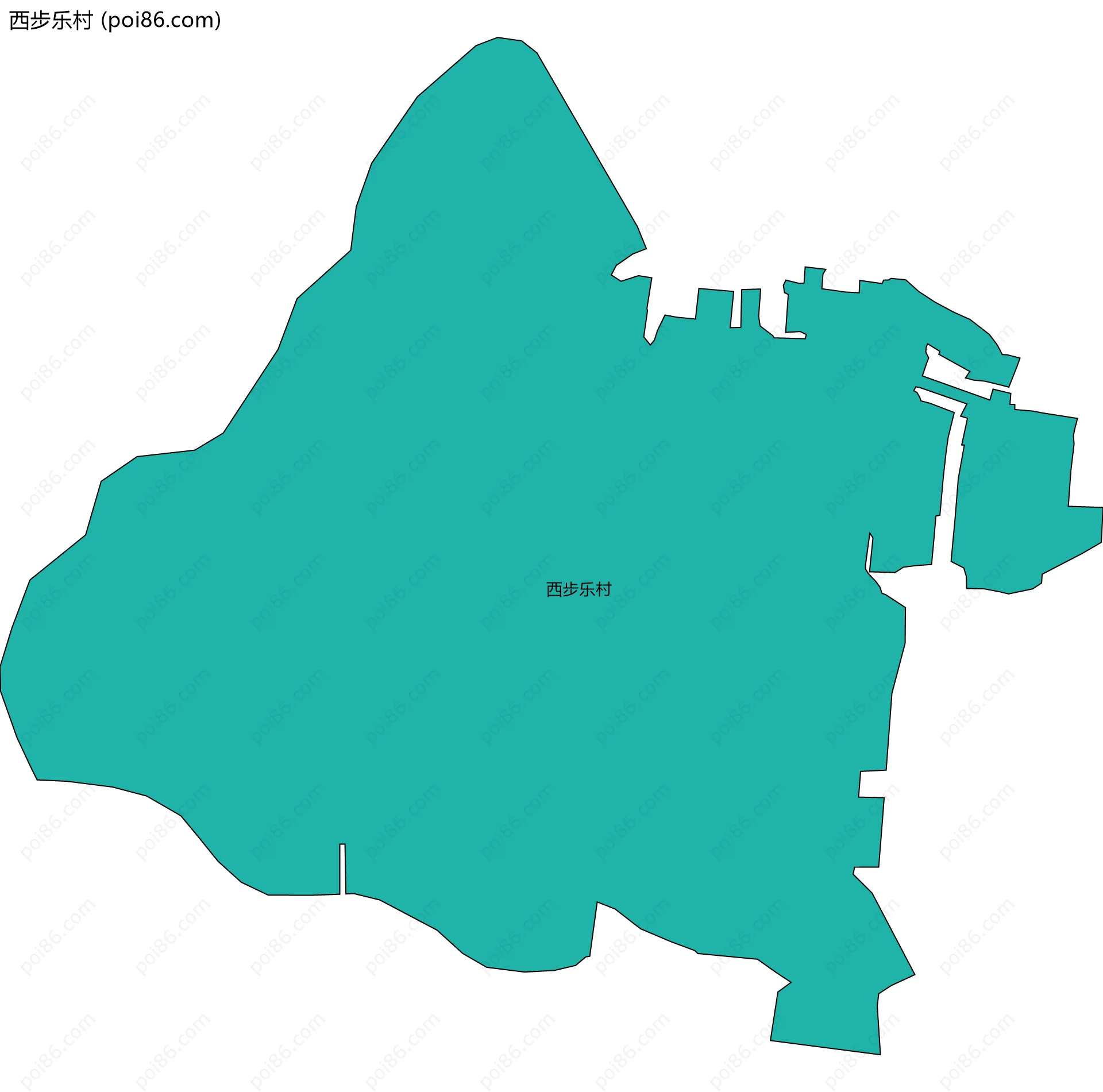 西步乐村边界地图