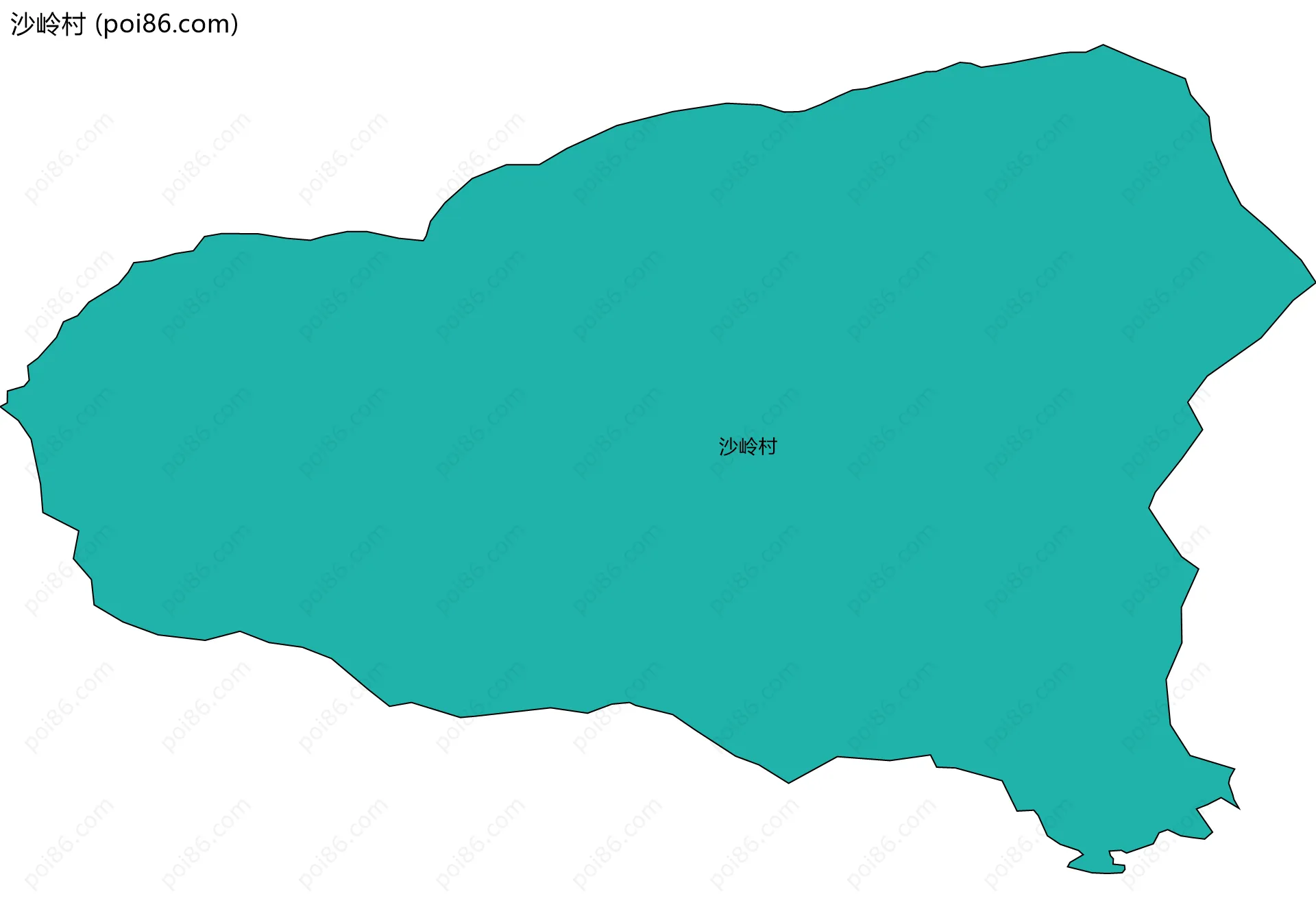 沙岭村边界地图
