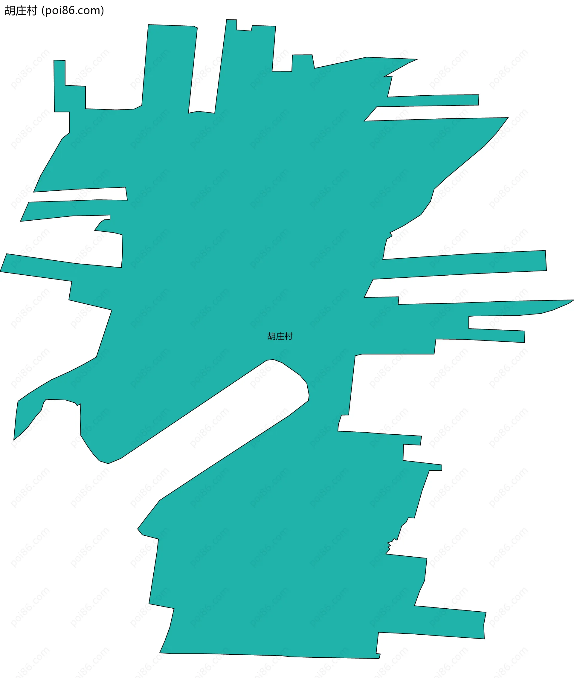 胡庄村边界地图
