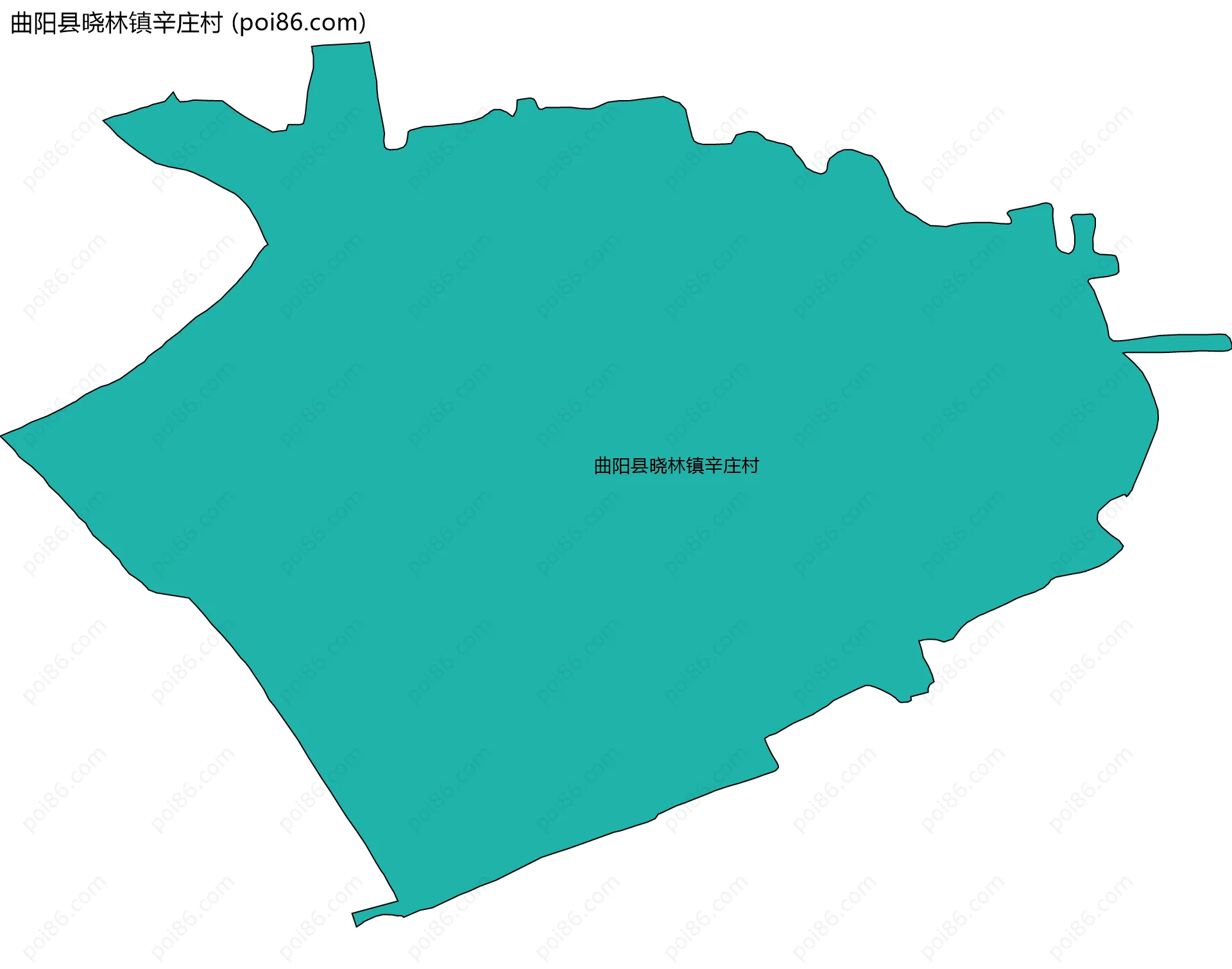 曲阳县晓林镇辛庄村边界地图