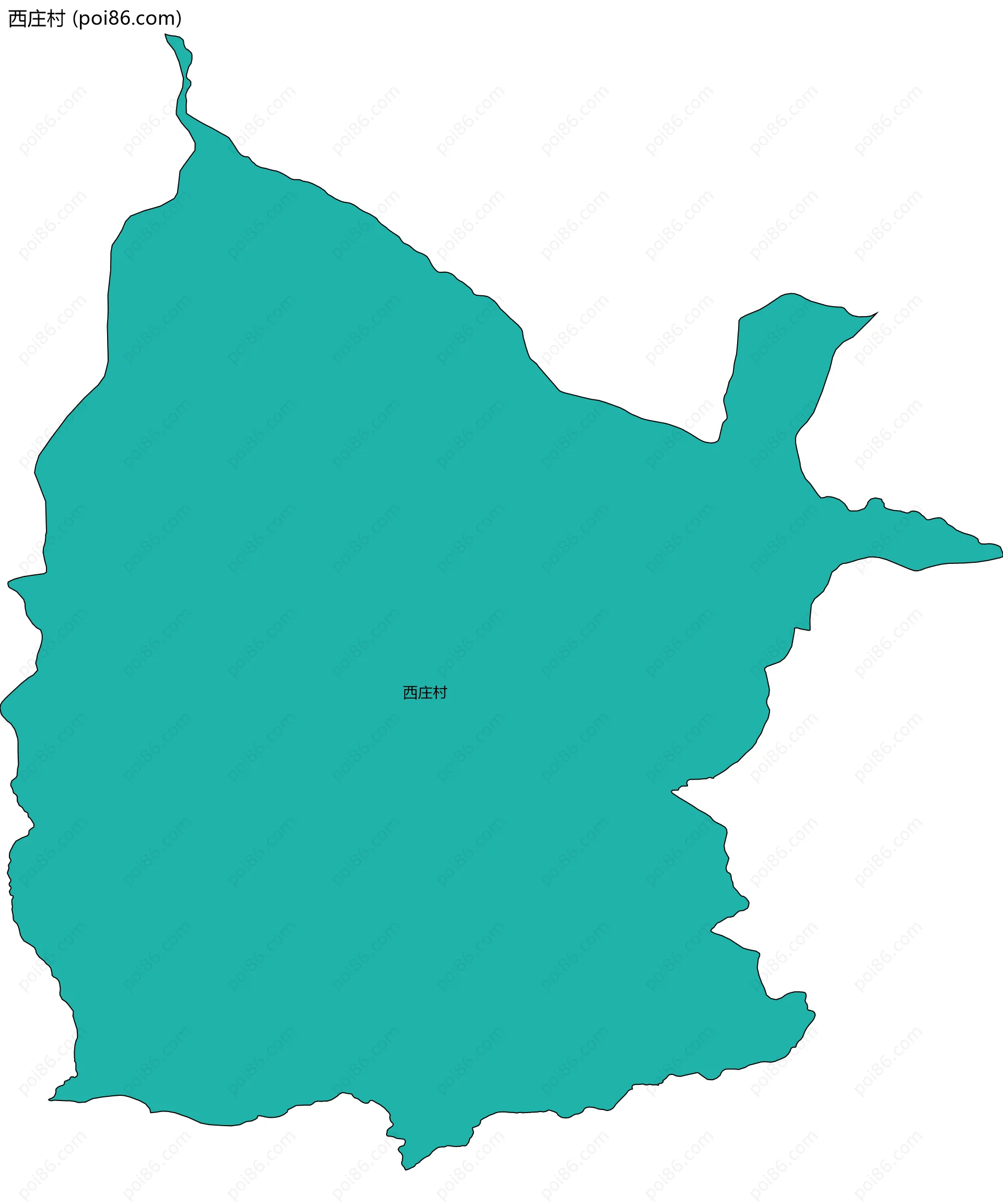 西庄村边界地图