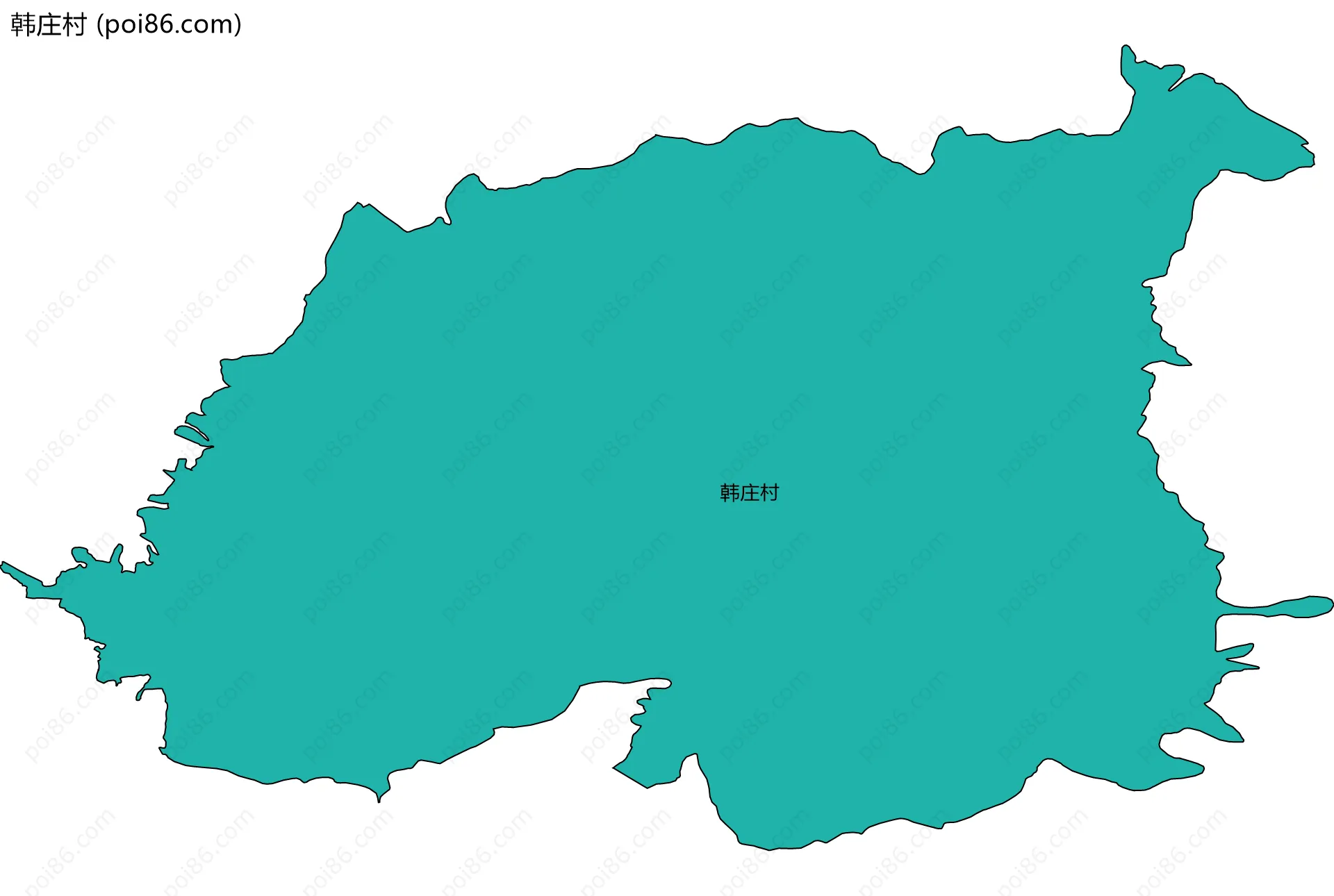 韩庄村边界地图