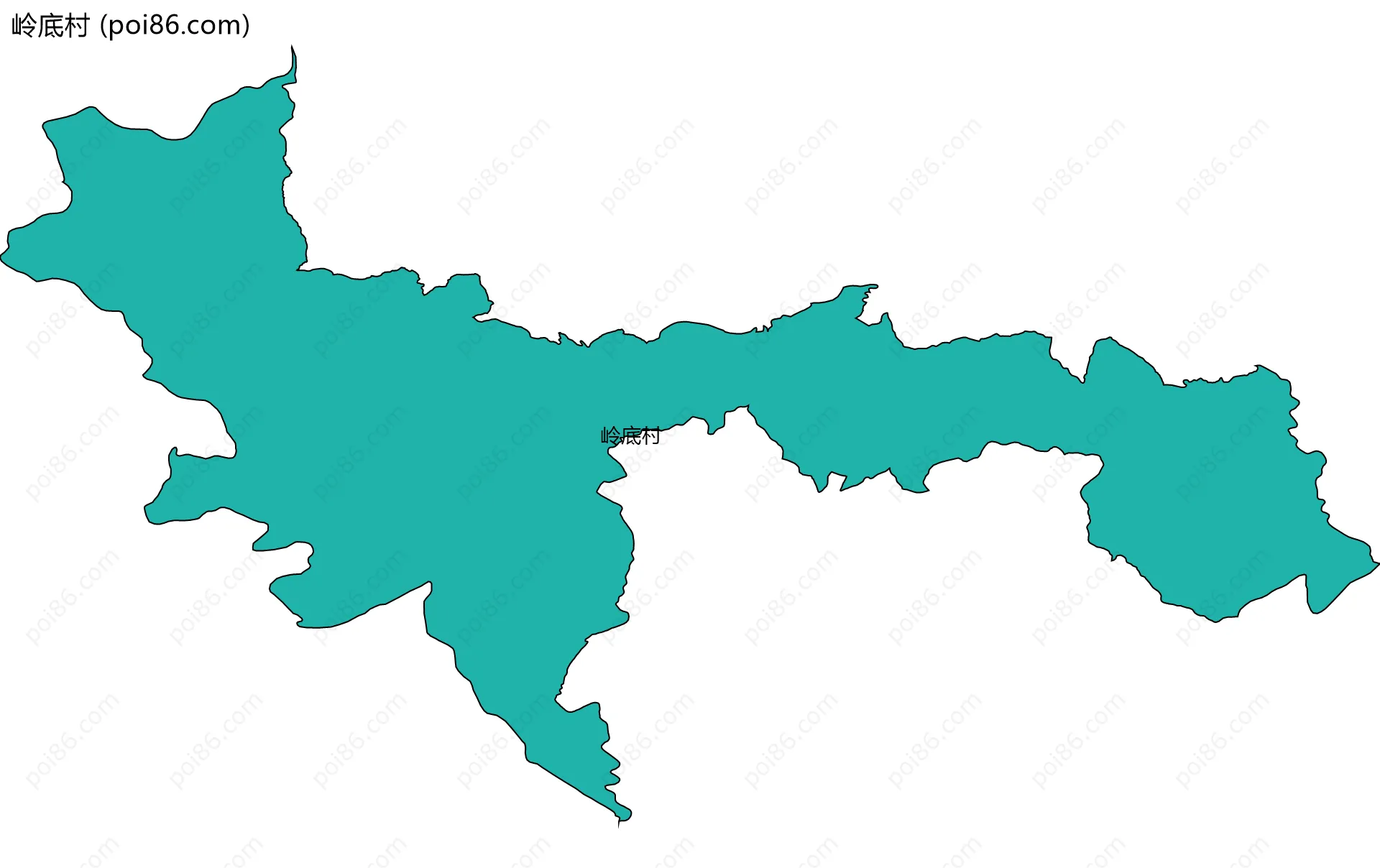 岭底村边界地图