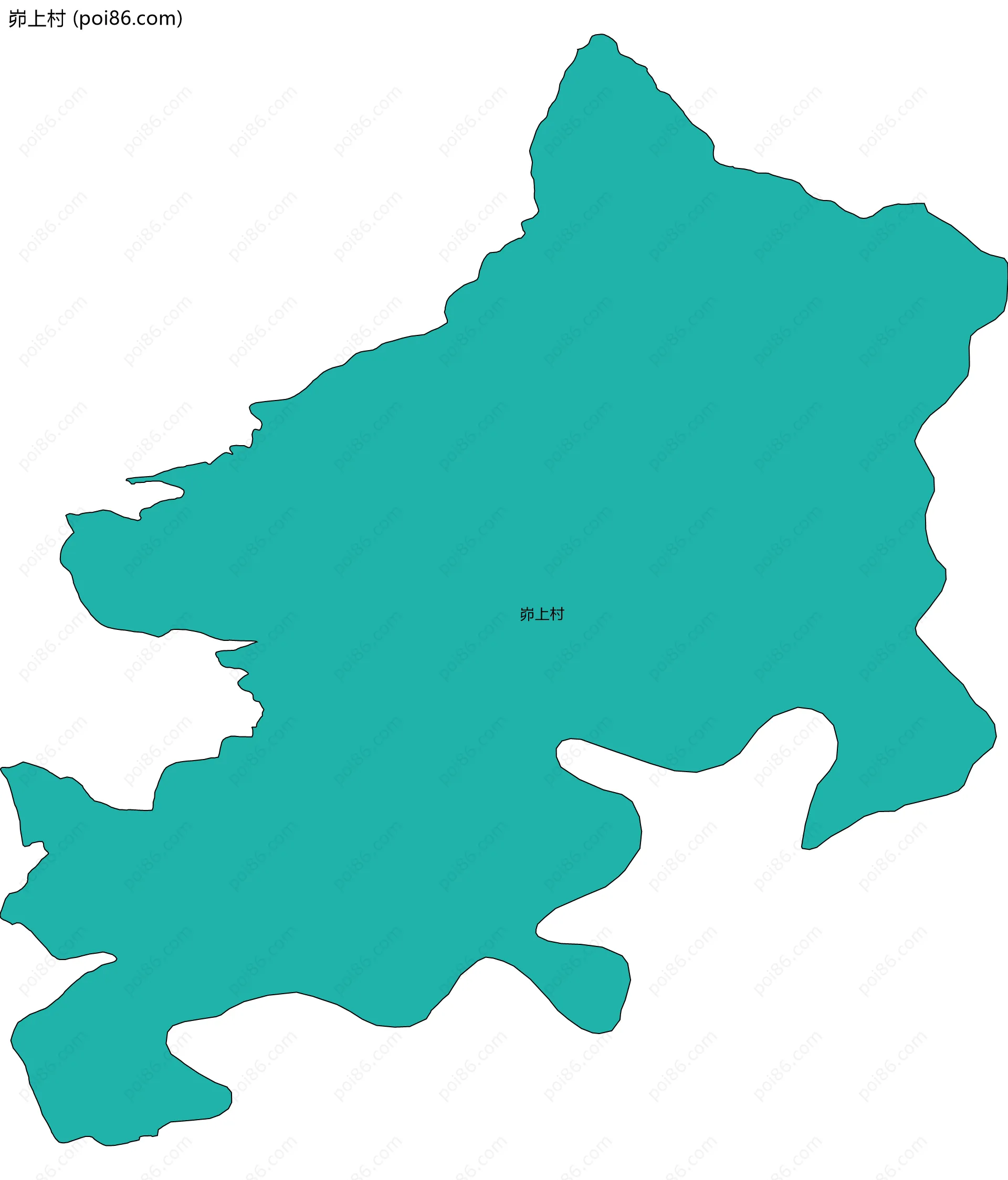 峁上村边界地图