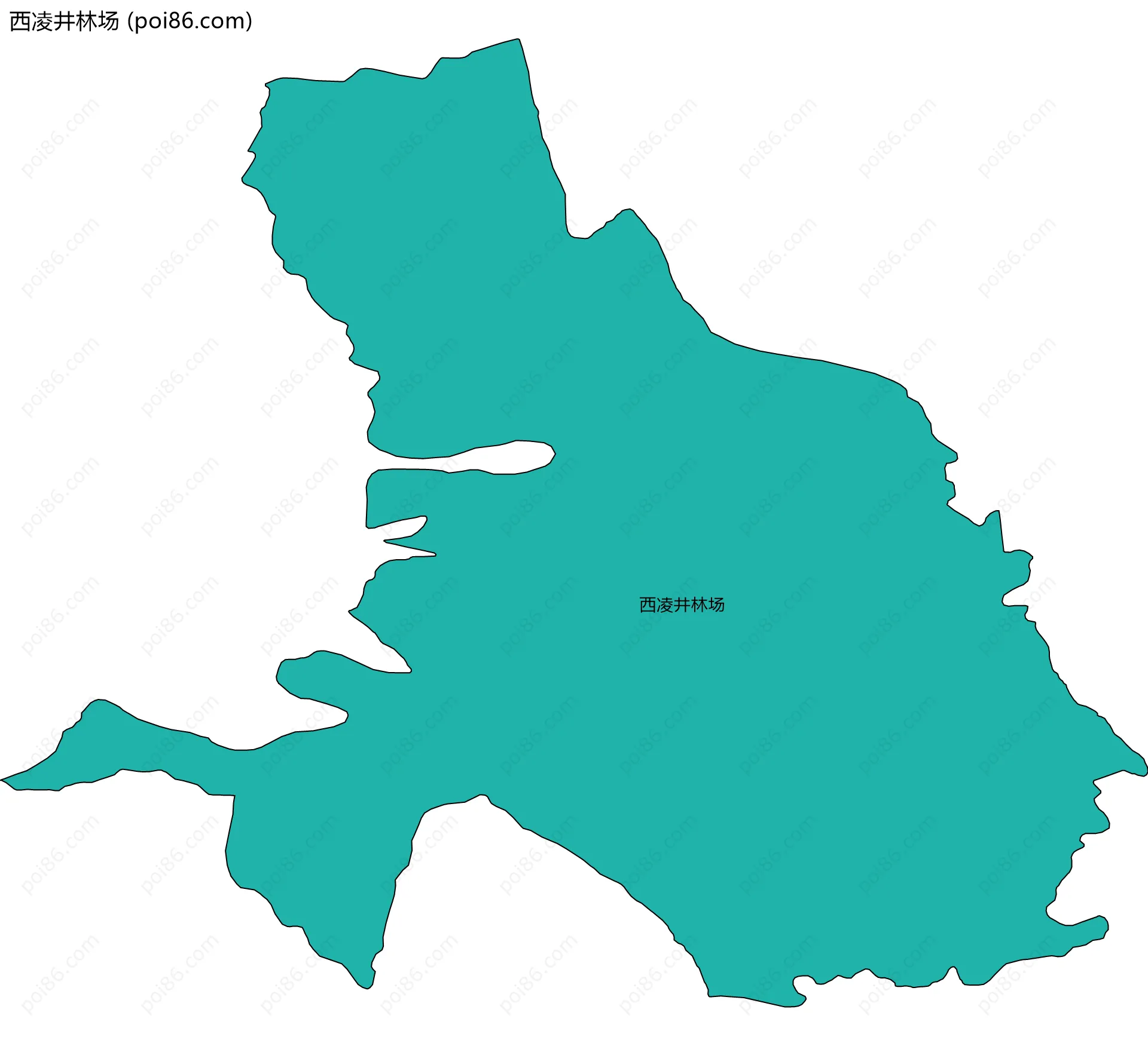 西凌井林场边界地图