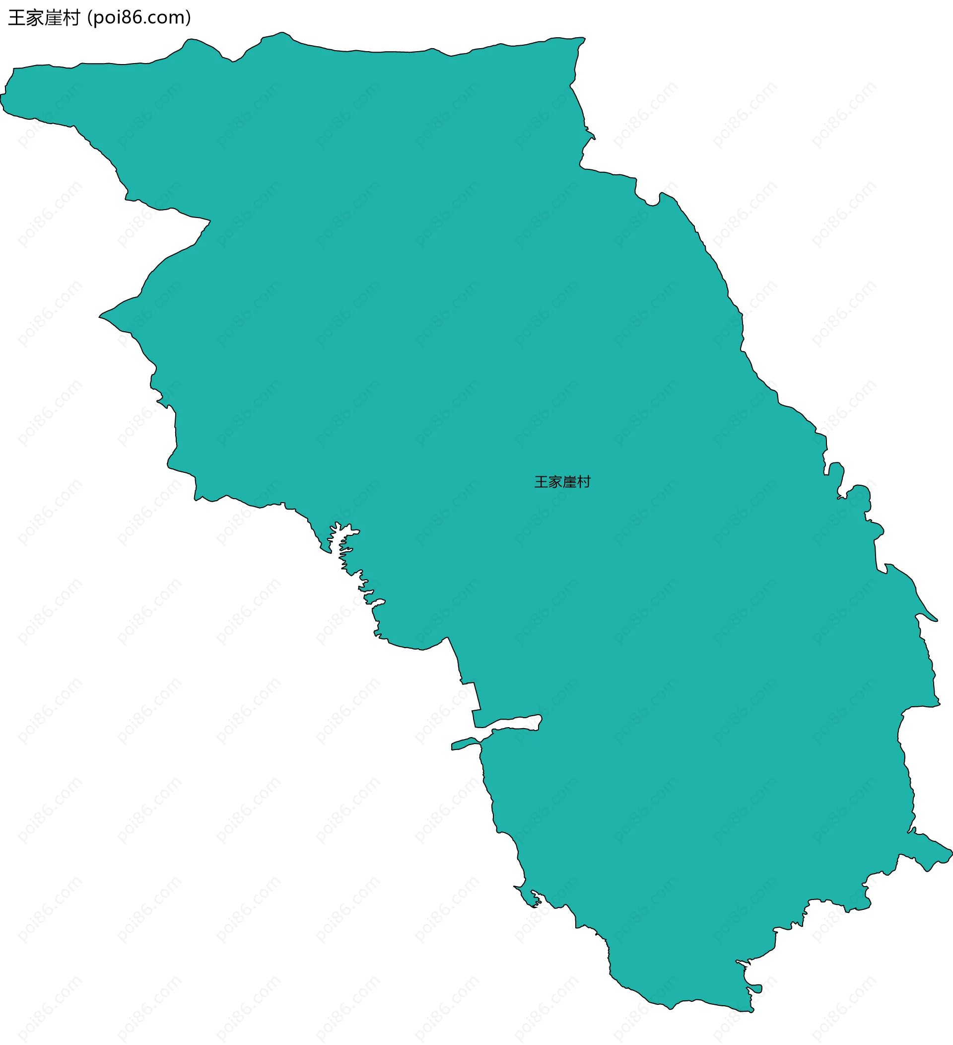 王家崖村边界地图