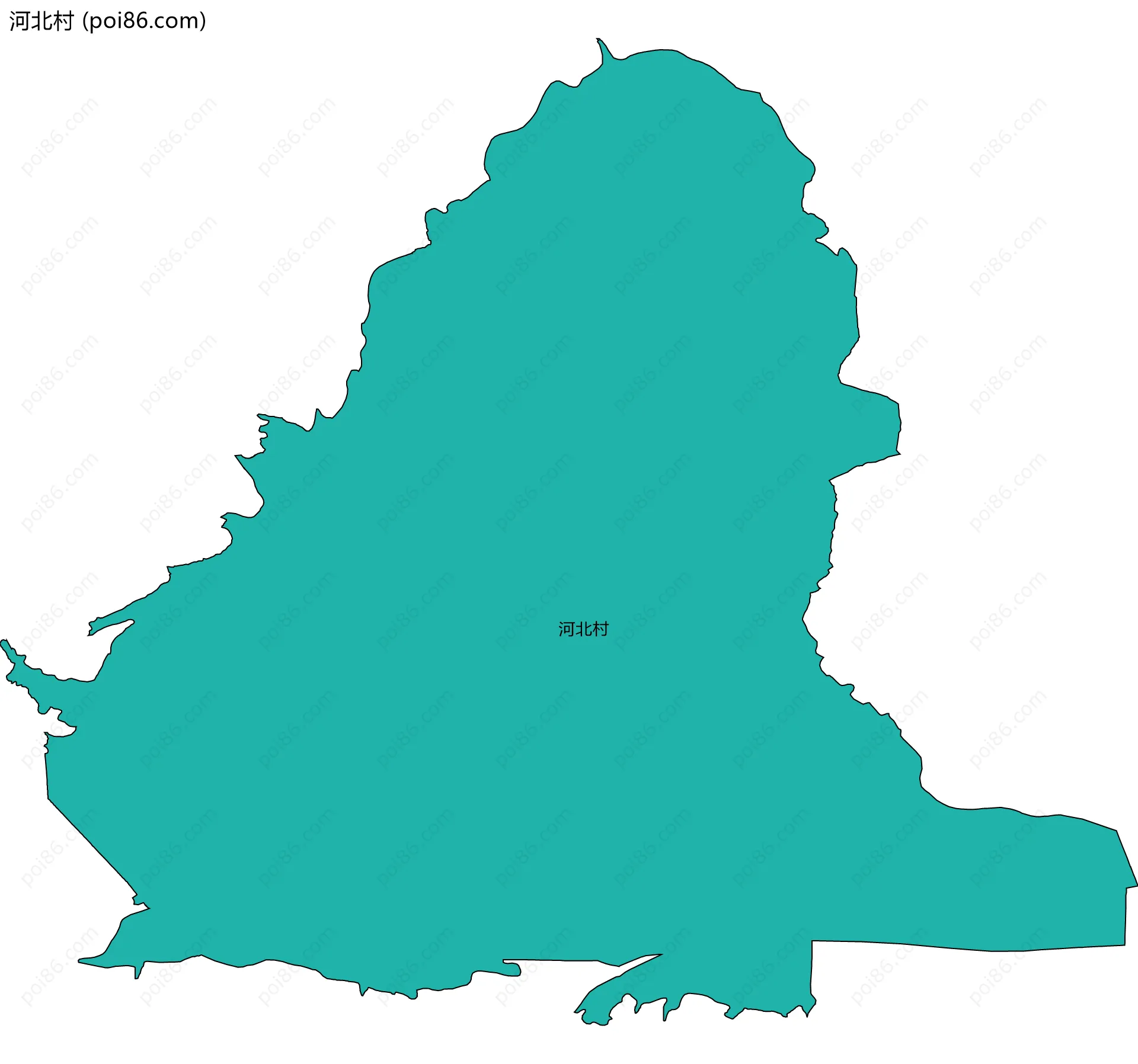 河北村边界地图