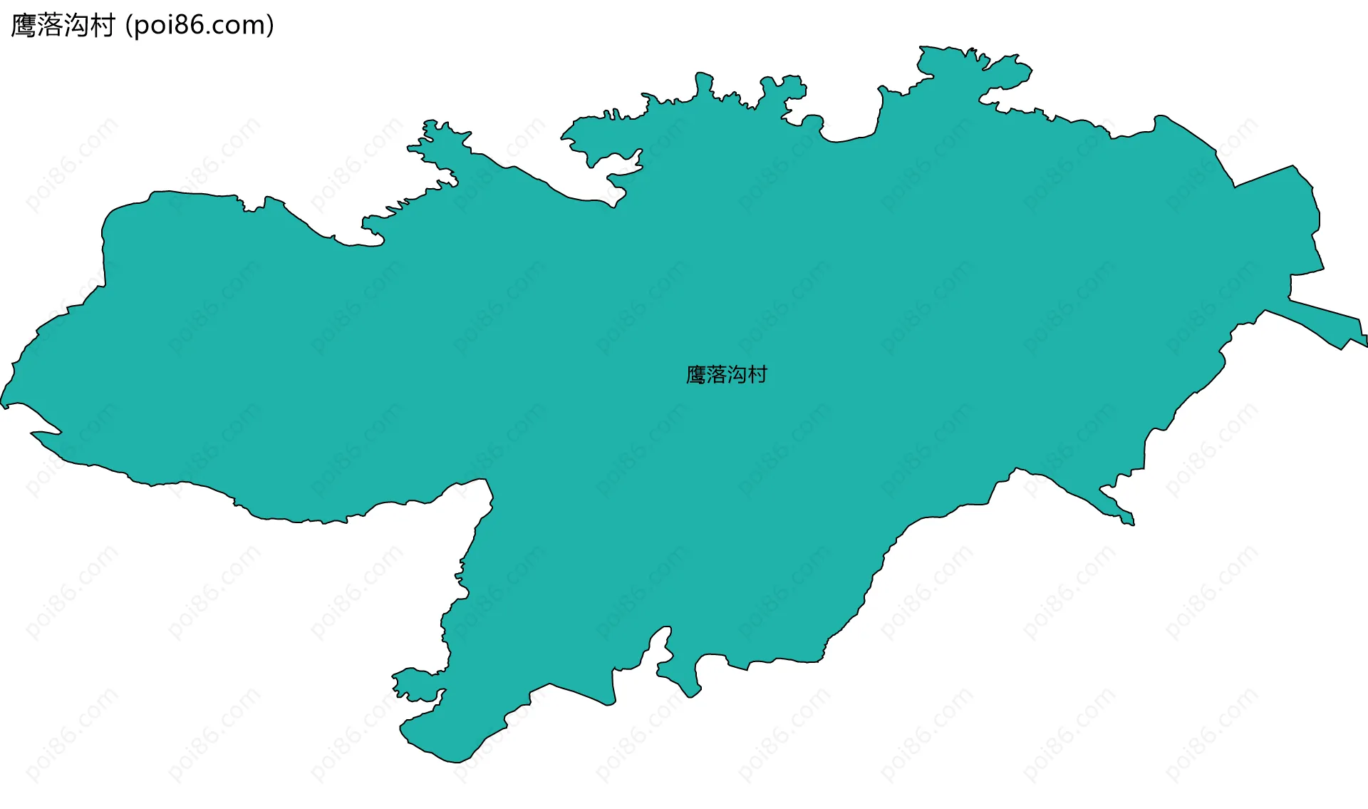 鹰落沟村边界地图