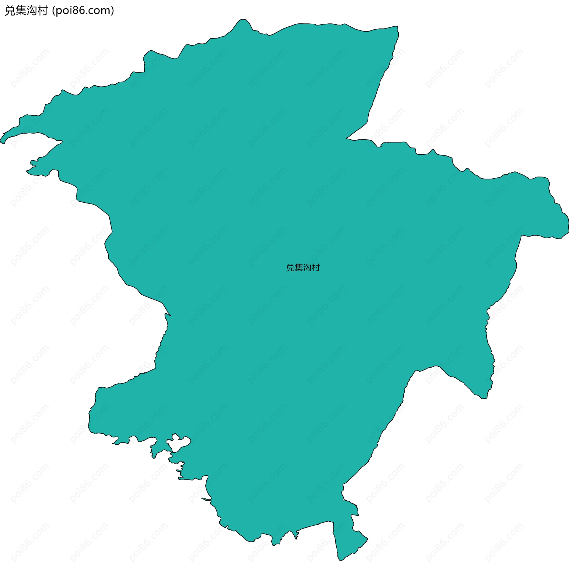 兑集沟村边界地图