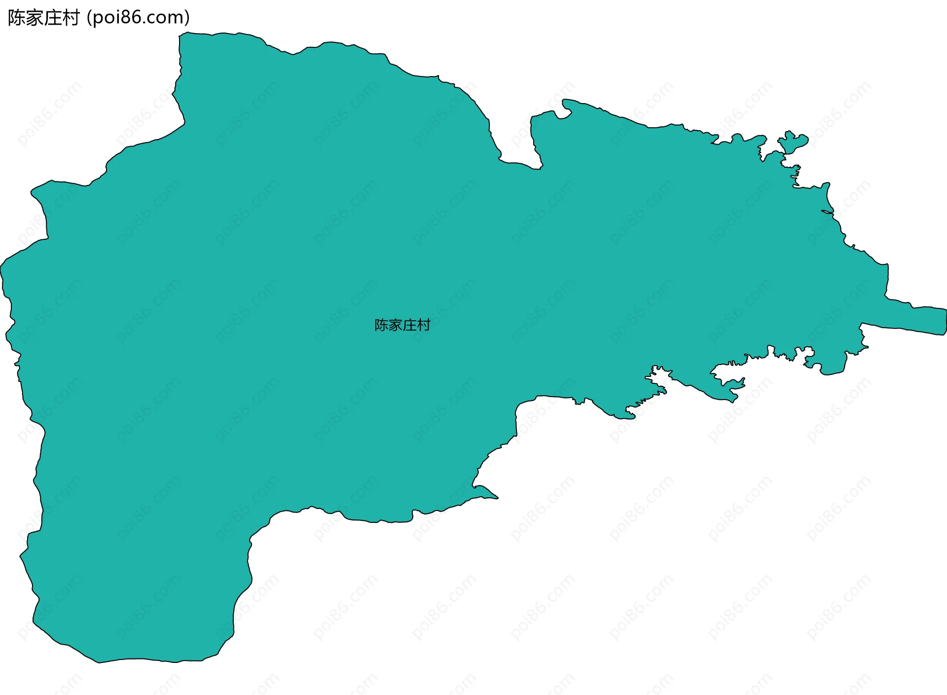 陈家庄村边界地图