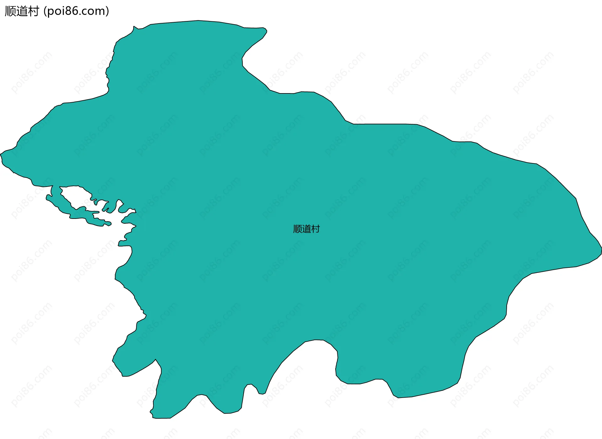 顺道村边界地图