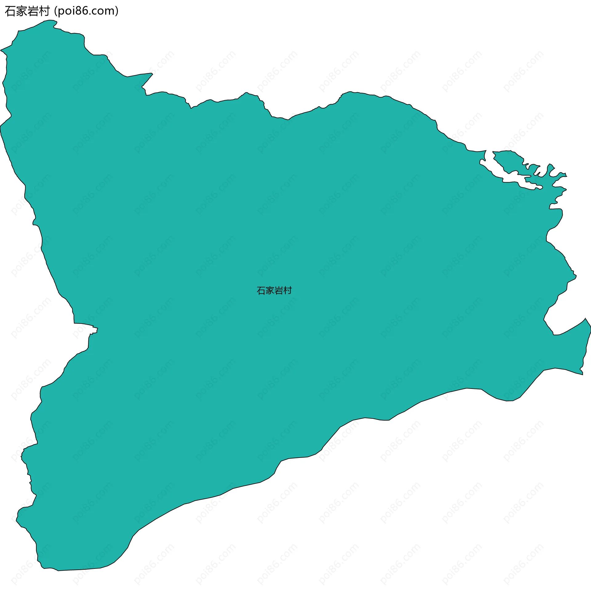 石家岩村边界地图